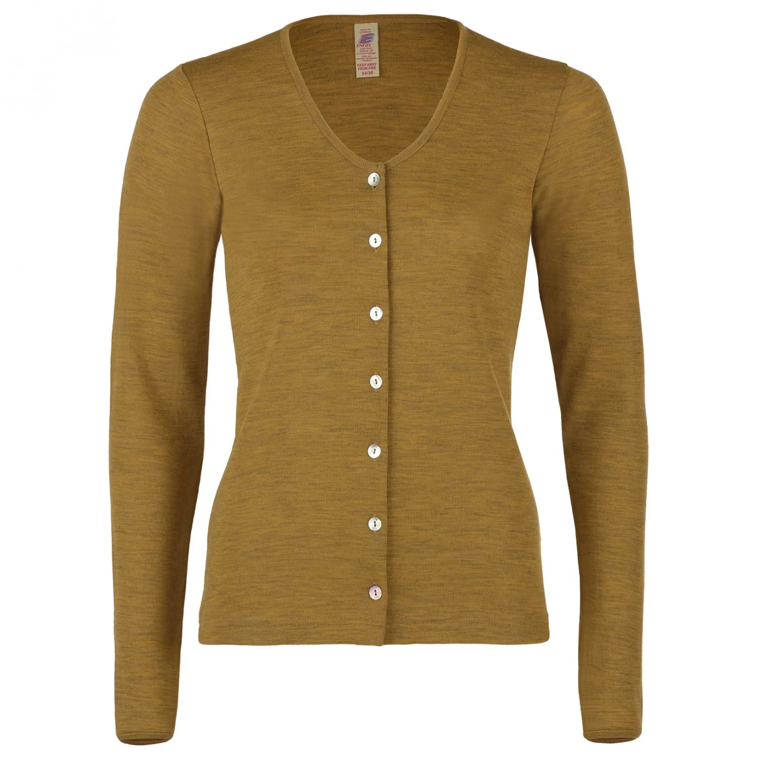 Дамско вълнено яке Engel Women's Cardigan Wool jacket - Safran Melange