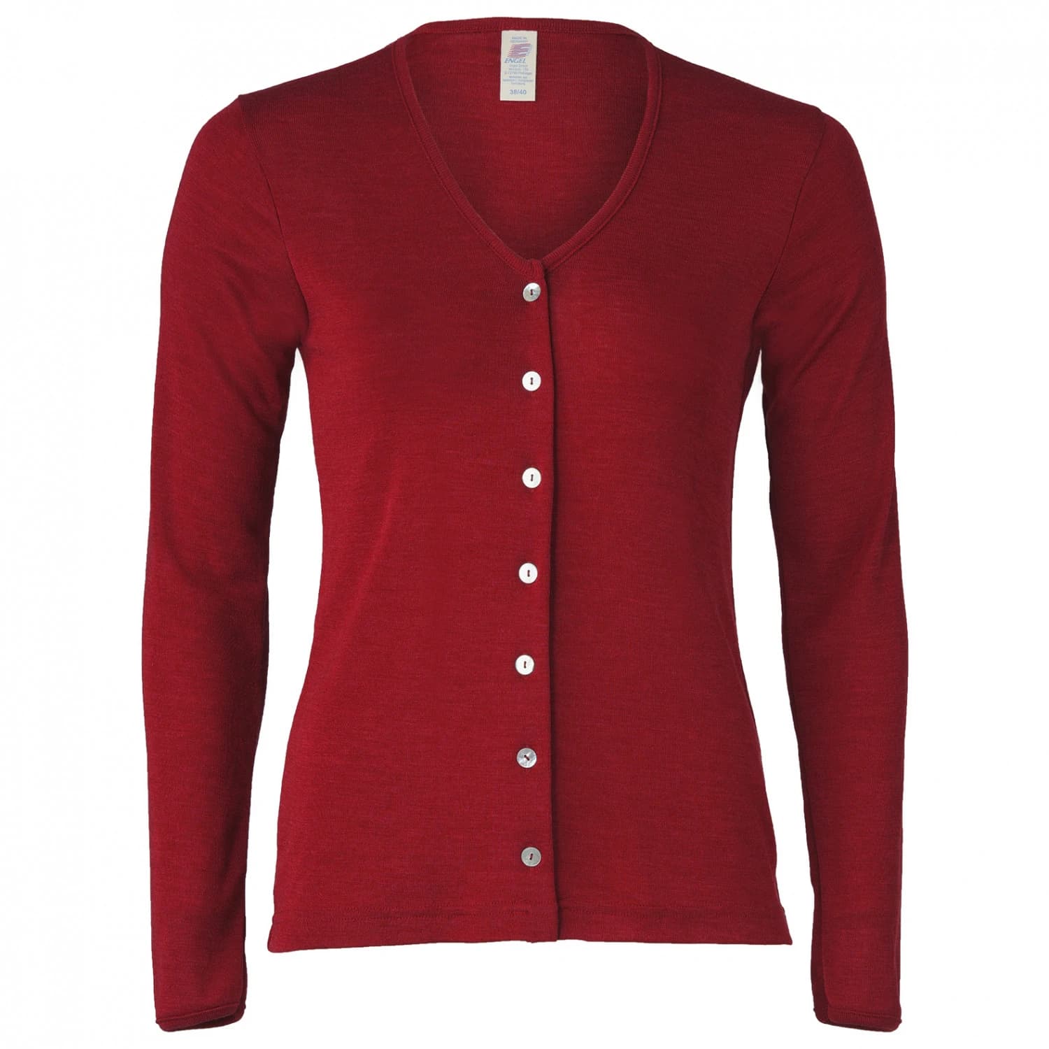 Дамско вълнено яке Engel Women's Fine Ribbed Cardigan Wool jacket - Mallow