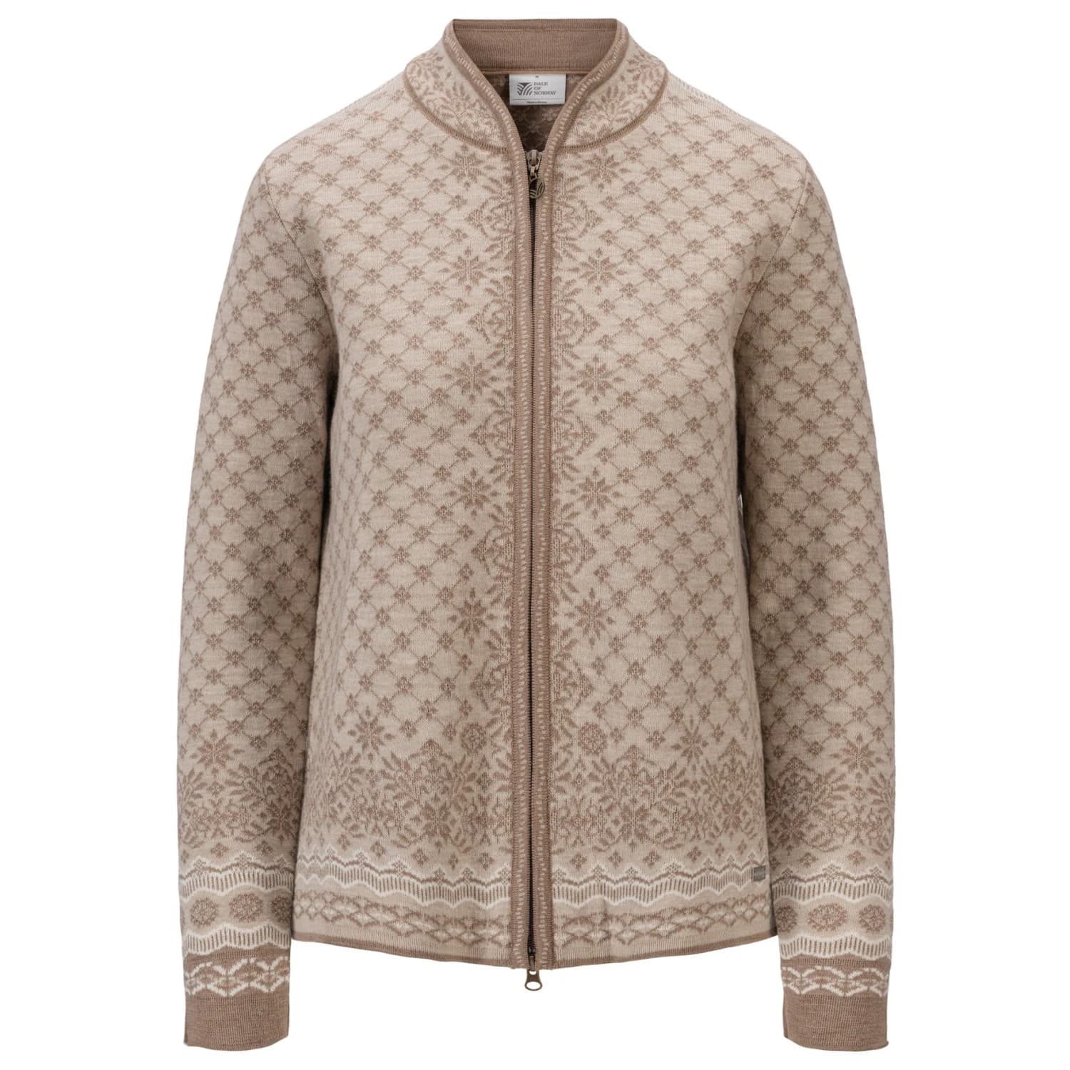 Дамско вълнено яке Dale of norway Women's Solfrid Jacket Wool jacket - Mountainstone / Sand / Off White