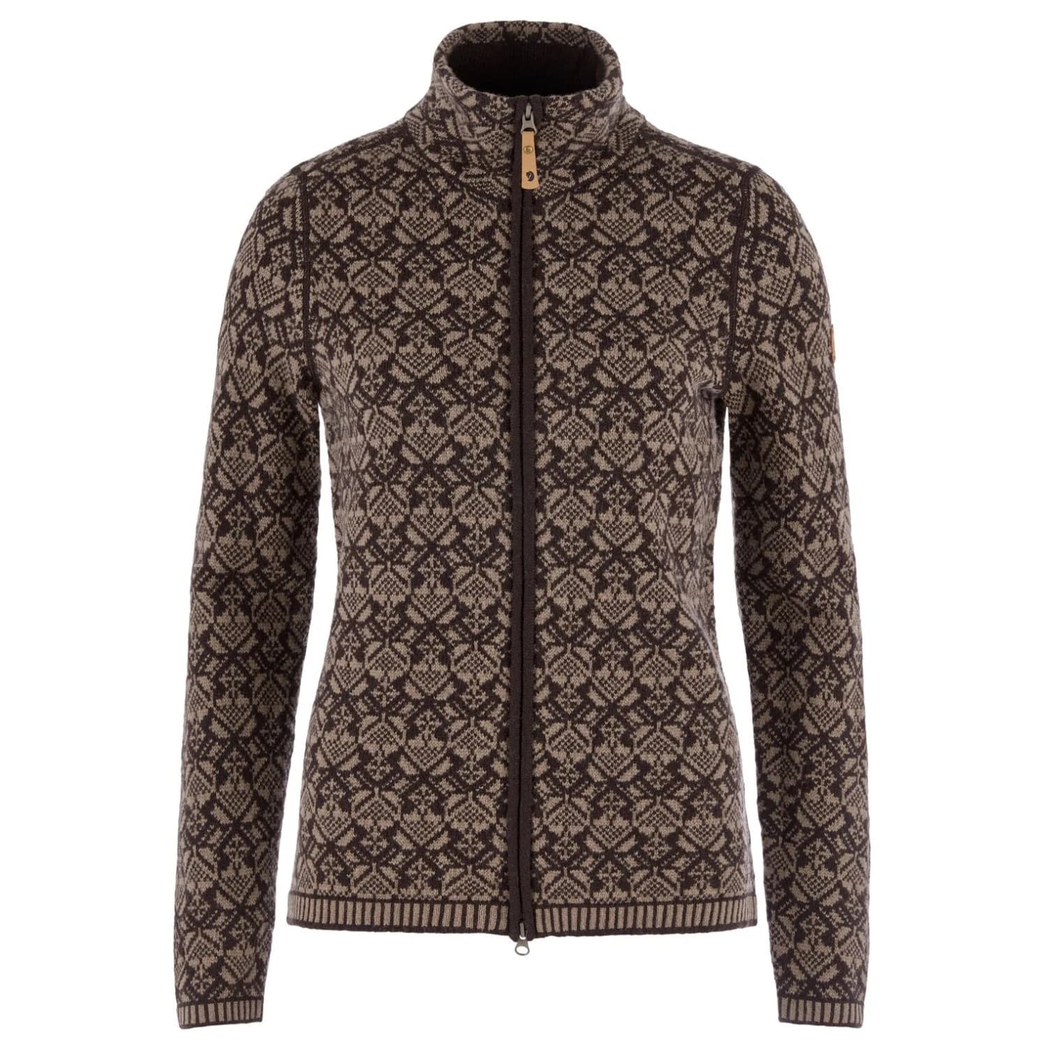 Дамско вълнено яке Fjällräven Women's Snow Cardigan Wool jacket - Suede Brown