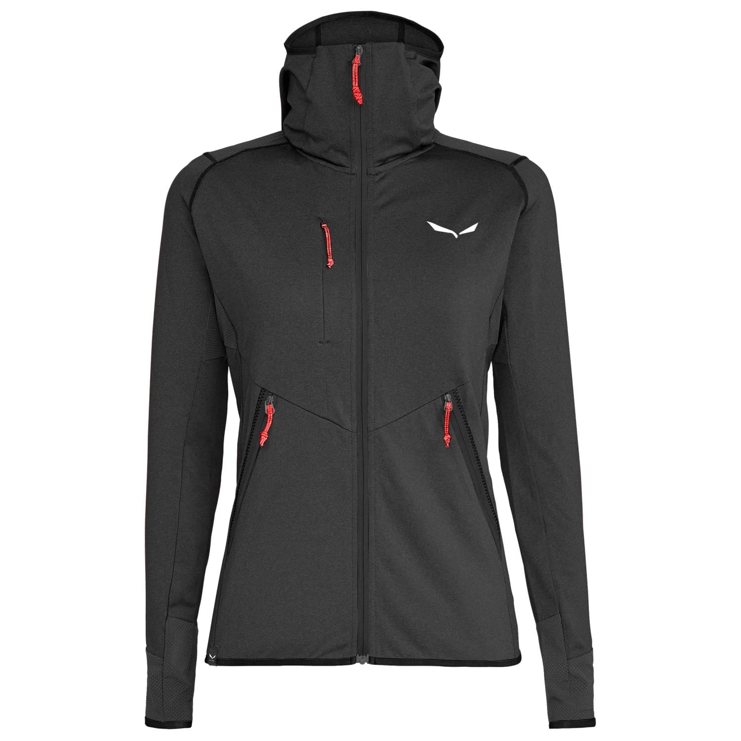 Дамско поларено яке Salewa Women's Agner Hybrid Polarlite Fullzip Hoody Fleece jacket - Black Out Melange