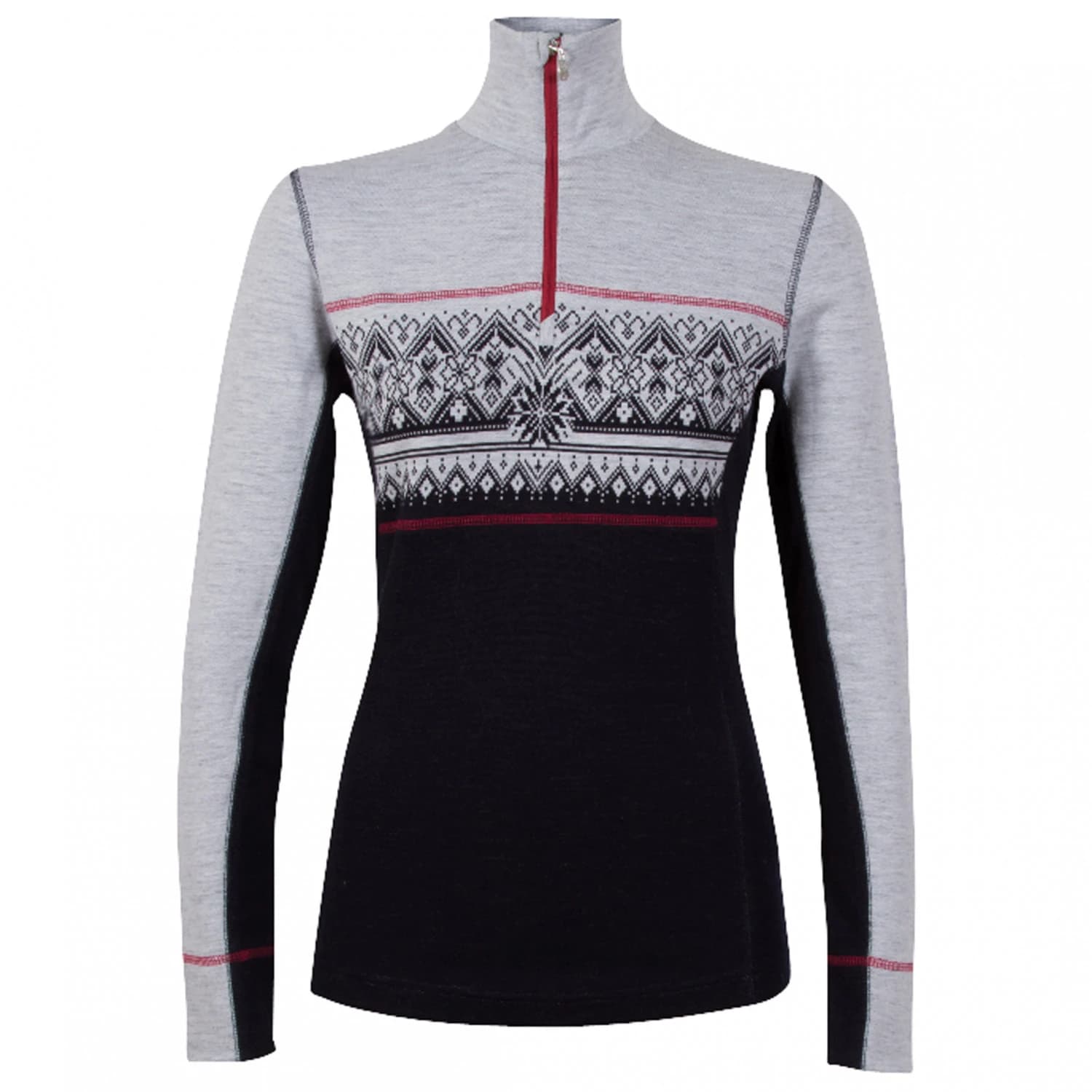 Вълнен пуловер Dale of Norway Women's Moritz Sweater Merino jumper - Navy / White / Raspberry