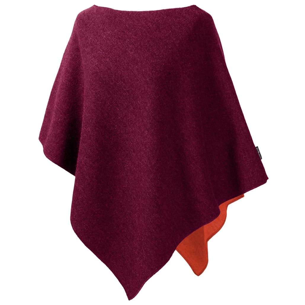 Дамско вълнено яке Mufflon Women's Extra Poncho - Berry / Terra