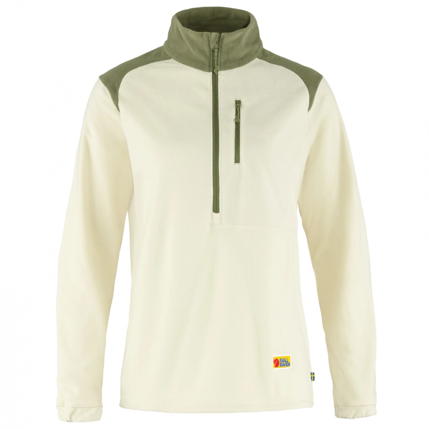 Дамски поларен пуловер Fjällräven Women's Vardag Lite Fleece Fleece jumper - Chalk White / Light Olive