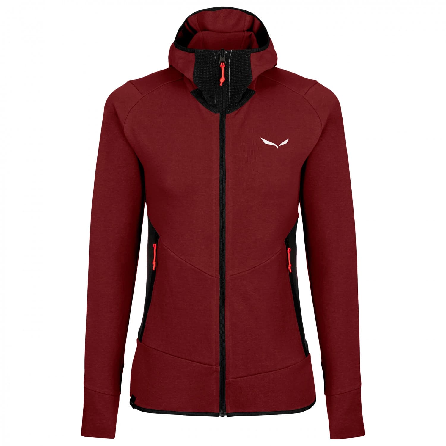 Дамски вълнен пуловер Salewa Women's Lavaredo Hemp Hooded Jacket Hoodie - Syrah