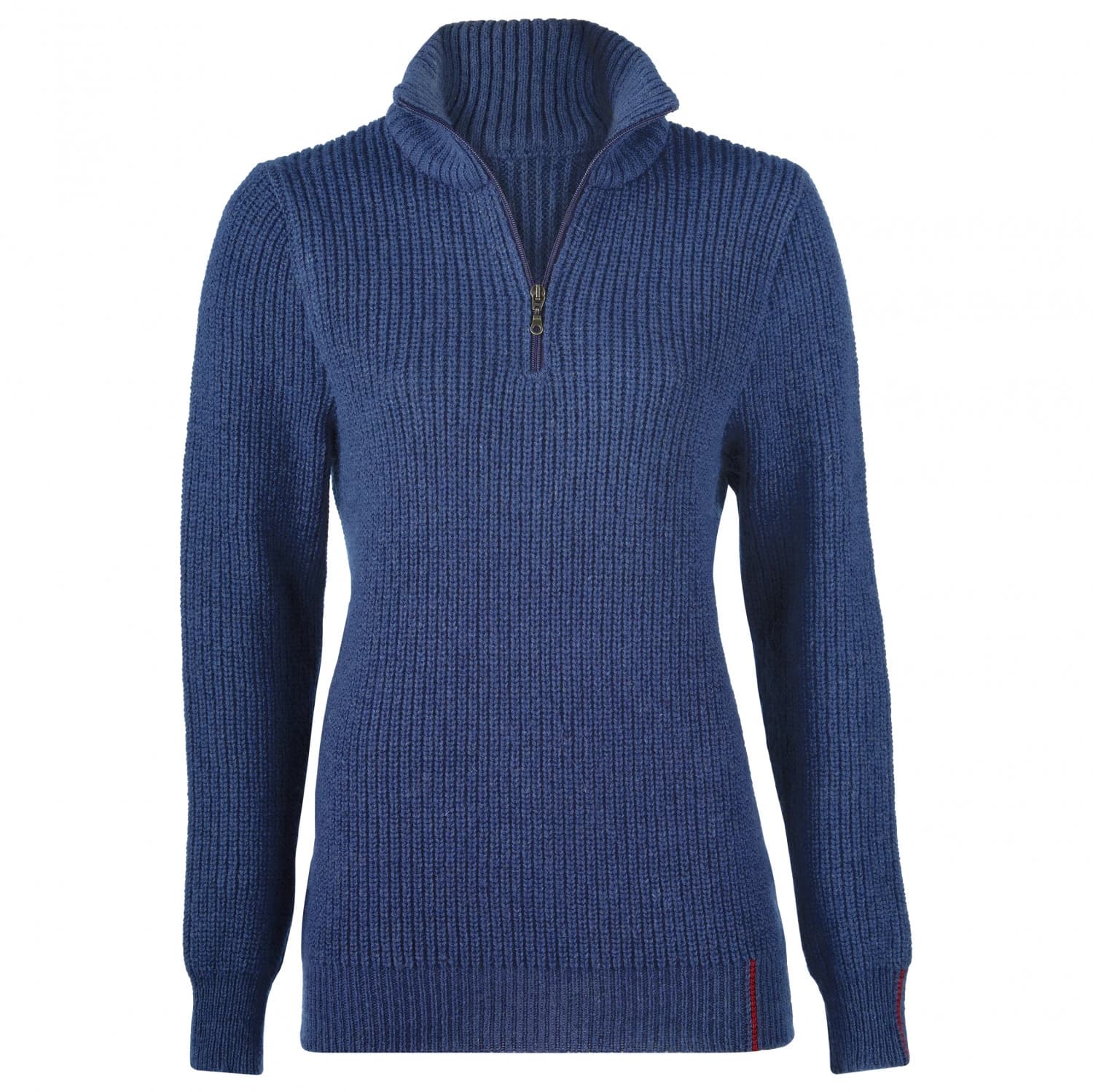 Дамски вълнен пуловер Engel Women's Troyer Wool jumper - Ozean