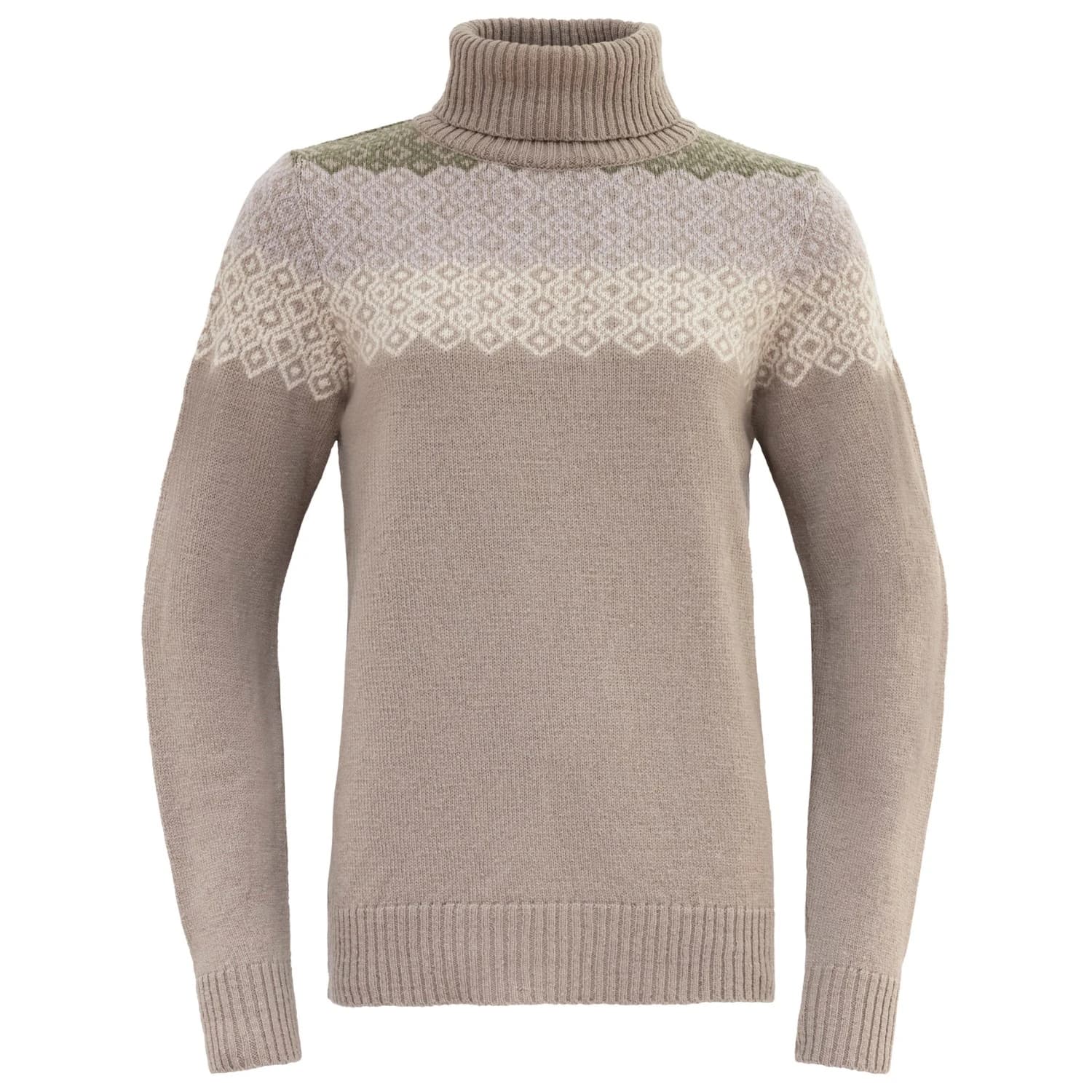 Вълнен пуловер Devold Women's Syvde Wool High Neck Wool jumper - Stone