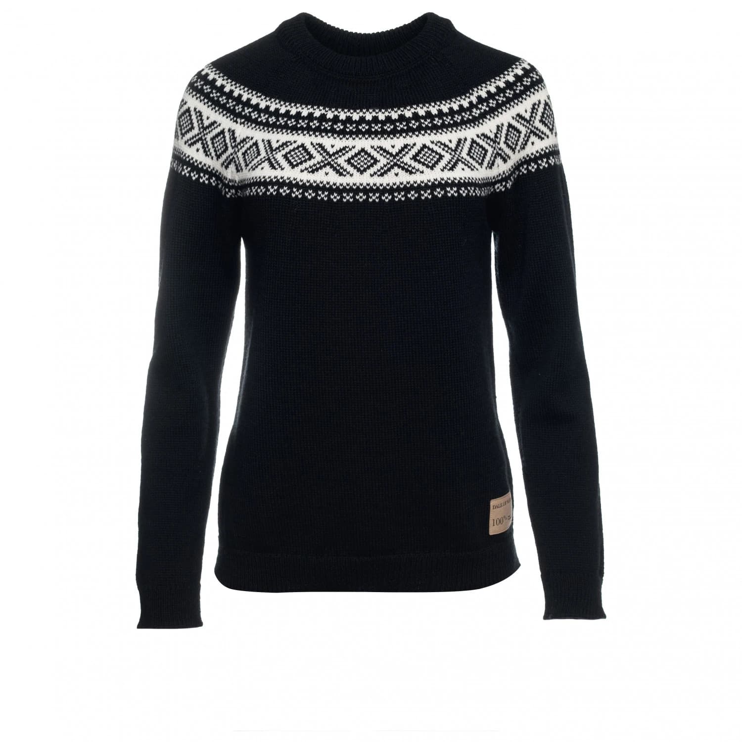 Пуловер Dale of Norway Women's Vågsøy Sweater Merino jumper - Black / Off-White