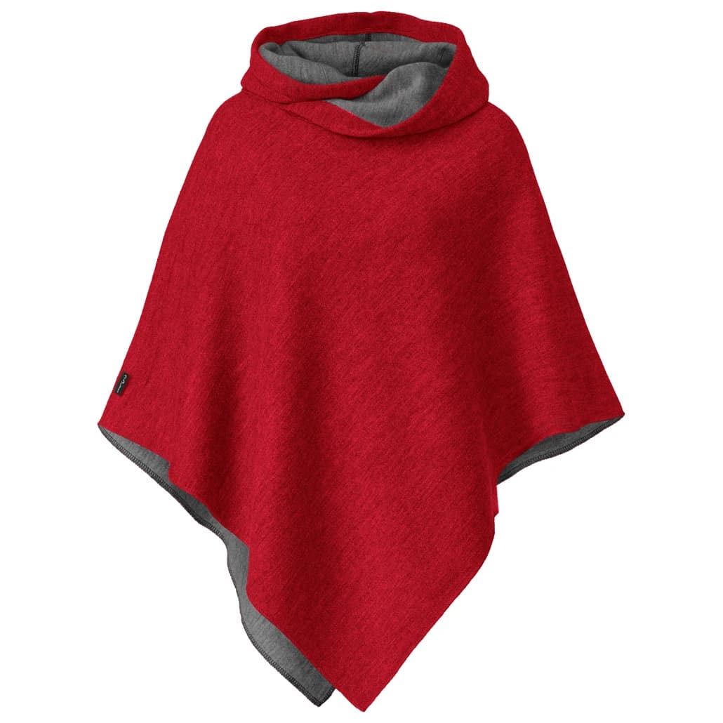 Дамско вълнено яке Mufflon Women's Maxi Poncho - Volcano / Rock