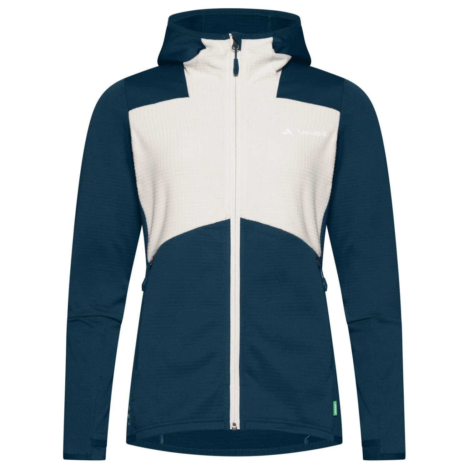 Дамско поларено яке Vaude Women's Monviso Hooded Grid Fleece Jacket - Dark Sea / White