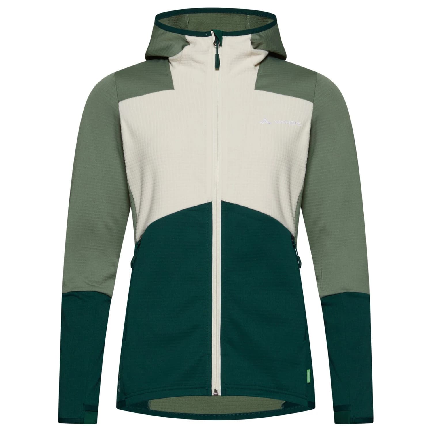 Дамско поларено яке Vaude Women's Monviso Hooded Grid Fleece Jacket - Deep Pond