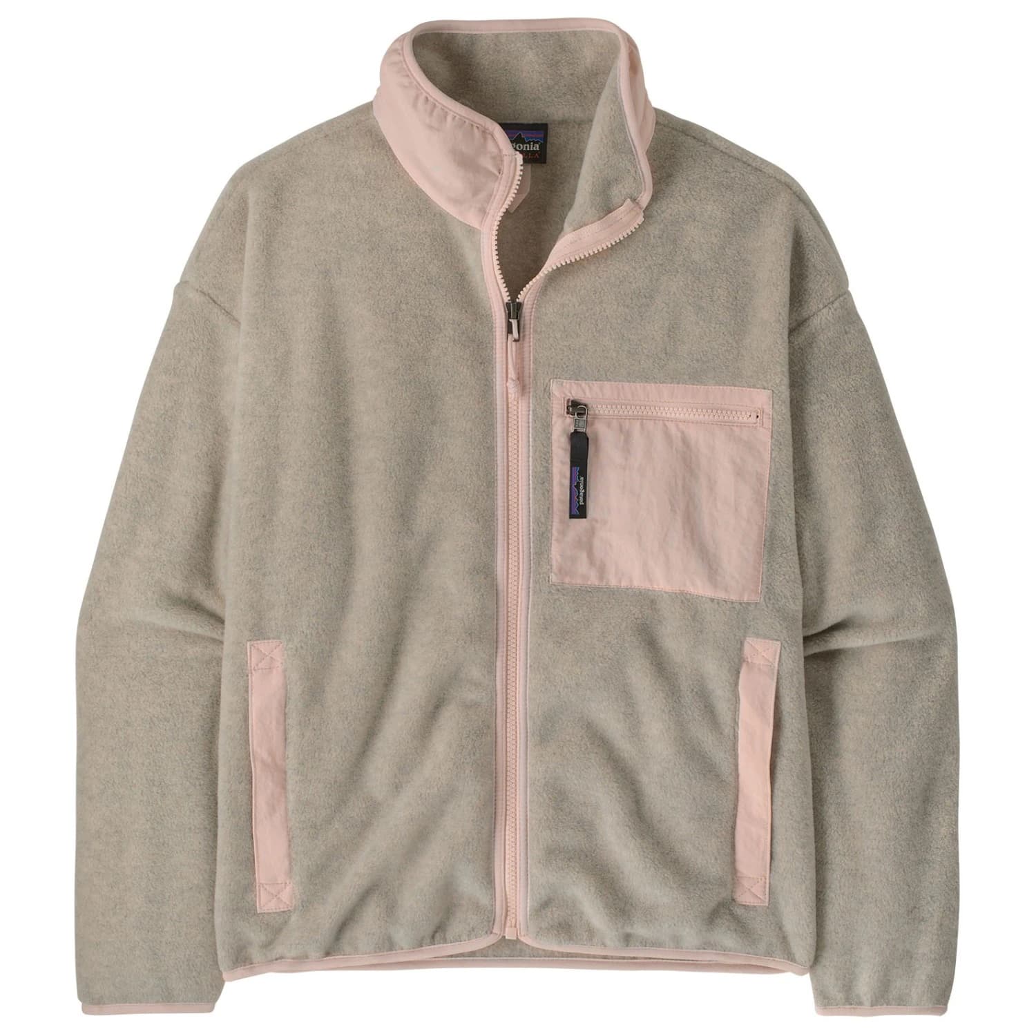 Дамско поларено яке Patagonia Women's Synch Jacket Fleece jacket - Oatmeal Heather / Pink Frost