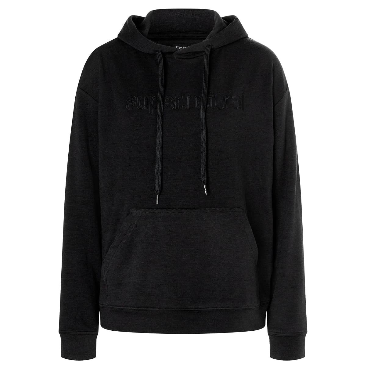 Дамски вълнен пуловер super.natural Women's Favourite Hoodie - Jet Black