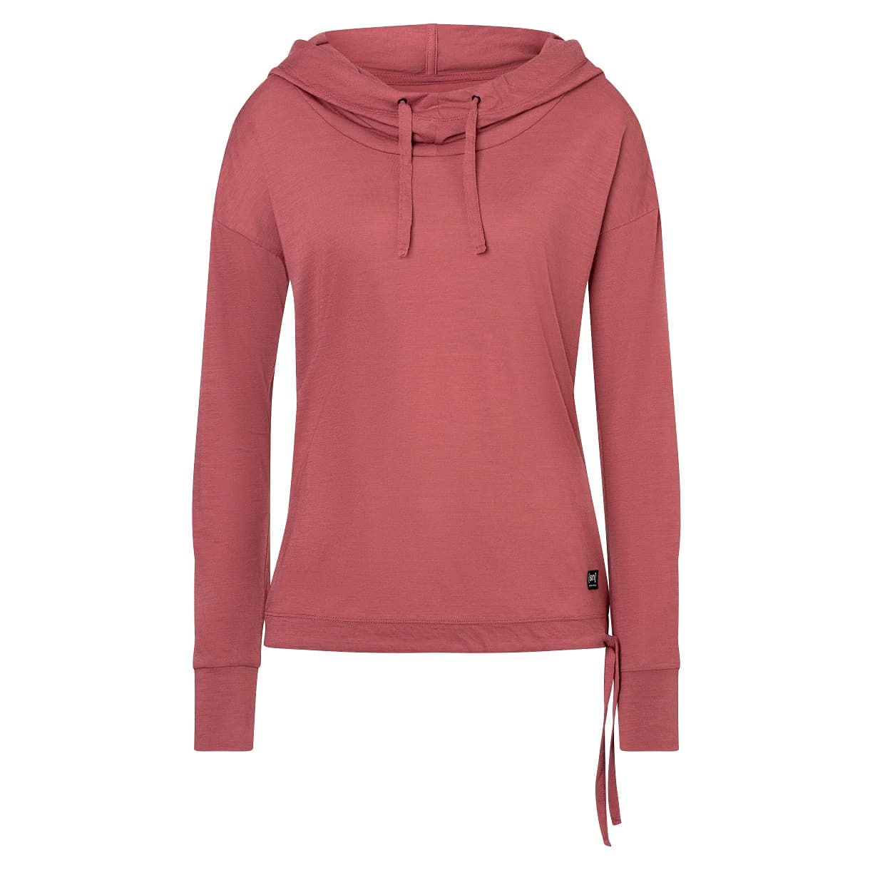 Вълнен пуловер super.natural Women's Funnel Hoodie - Roan Rouge