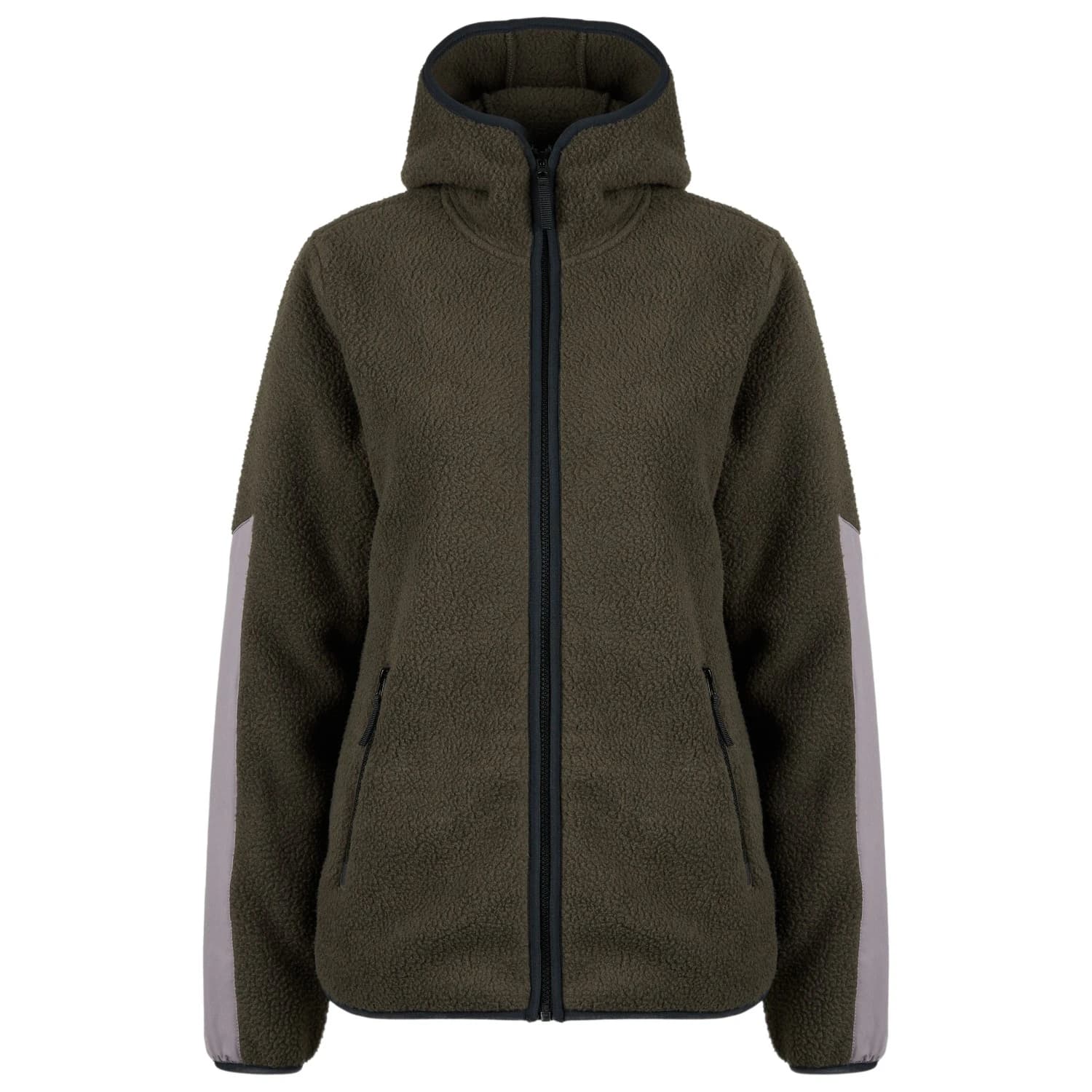 Дамско поларено яке Stoic Women's NorrvikSt. Pile Fleece Hoody Fleece jacket - Deep Brown / Shark Grey