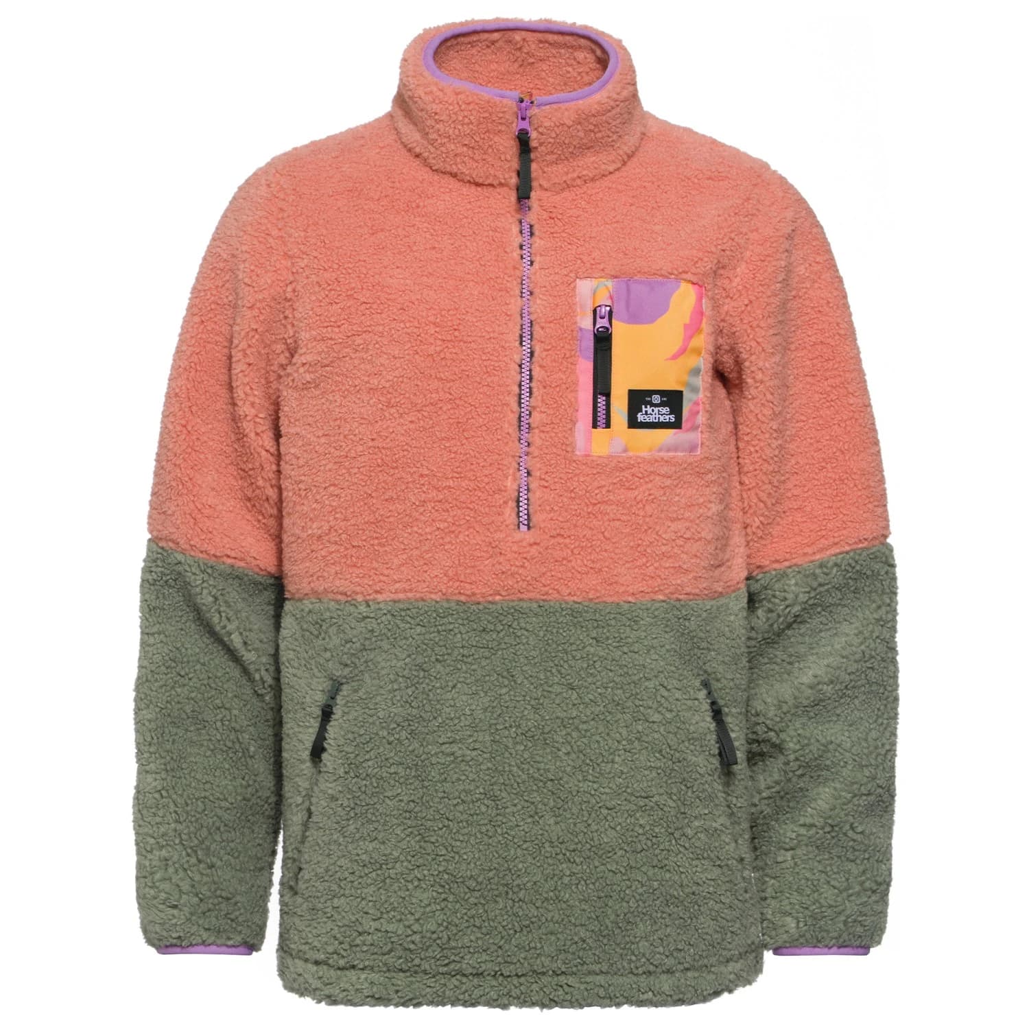 Поларен пуловер Horsefeathers Women's Elvira Sweatshirt Fleece jumper - Papaya Punch