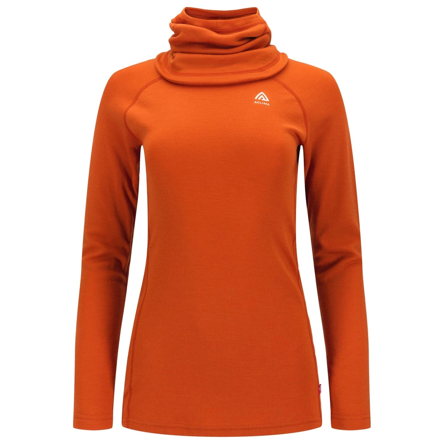 Дамски вълнен пуловер Aclima Women's Warmwool Hoodsweater V2 Merino hoodie - Gold Flame
