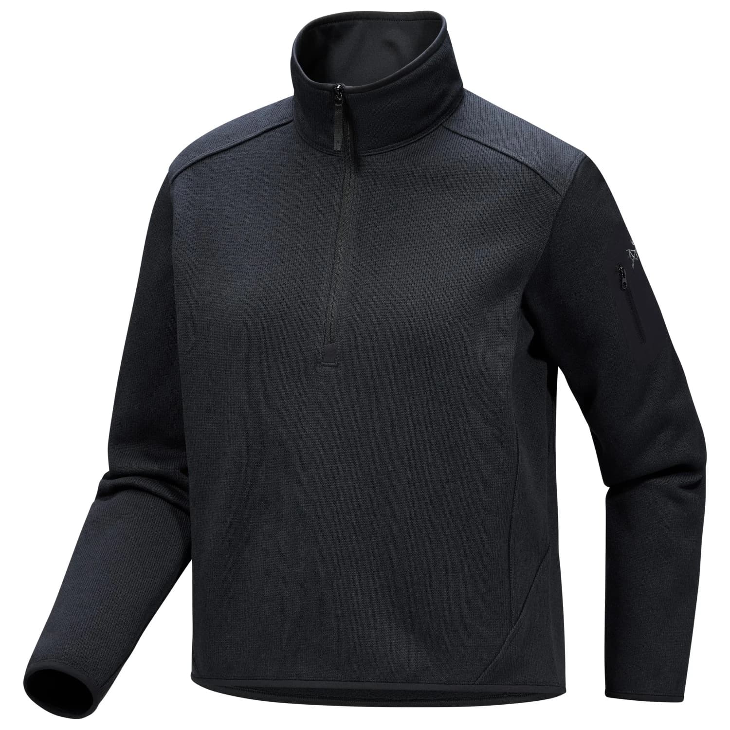 Дамски поларен пуловер Arc'teryx Women's Covert Zip Neck Fleece jumper - Black