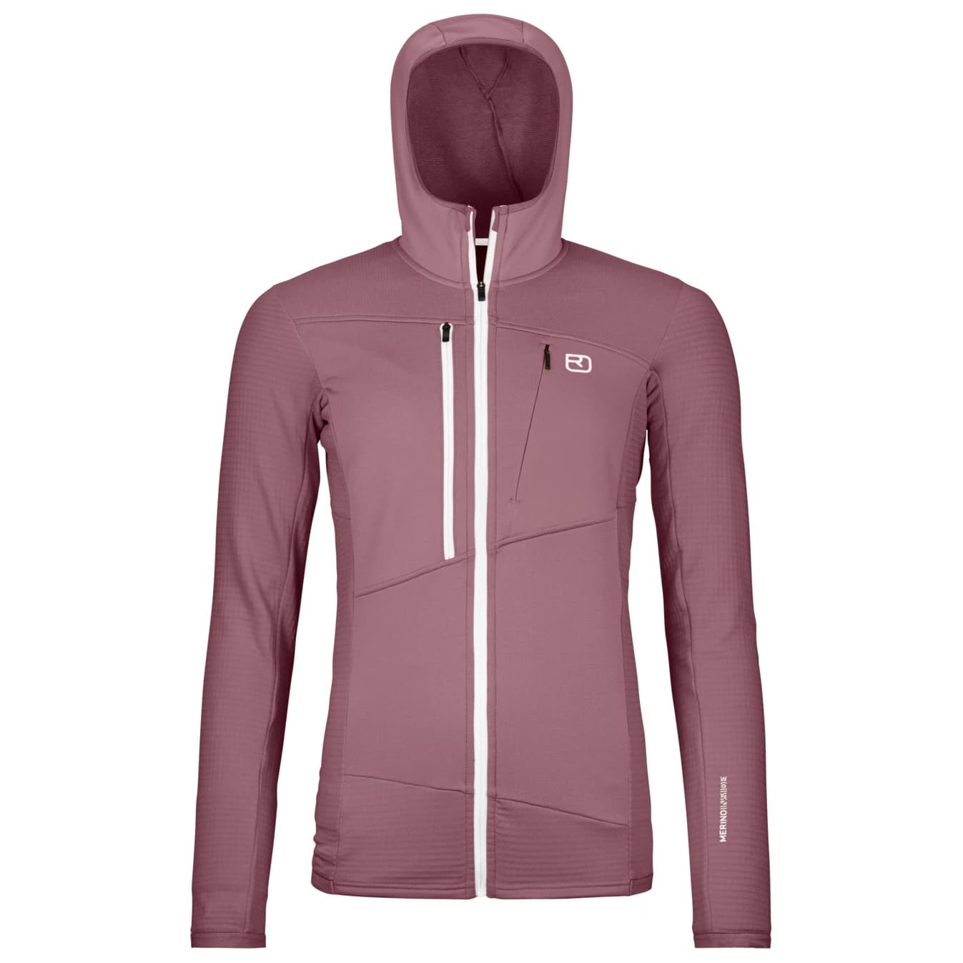 Дамско вълнено яке Ortovox Women's Fleece Grid Hoody Fleece jacket - Dusk Rose