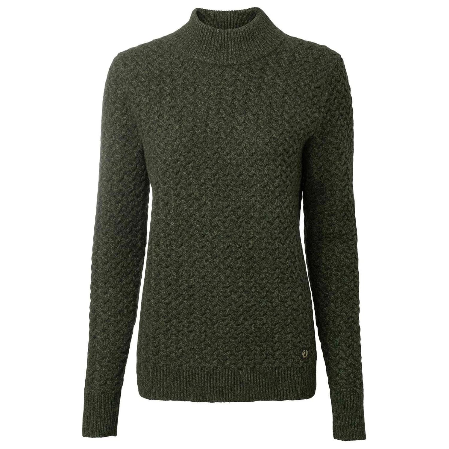 Дамски вълнен пуловер Chevalier Women's Minley Mockneck Wool Pullover Wool jumper - Dark Green