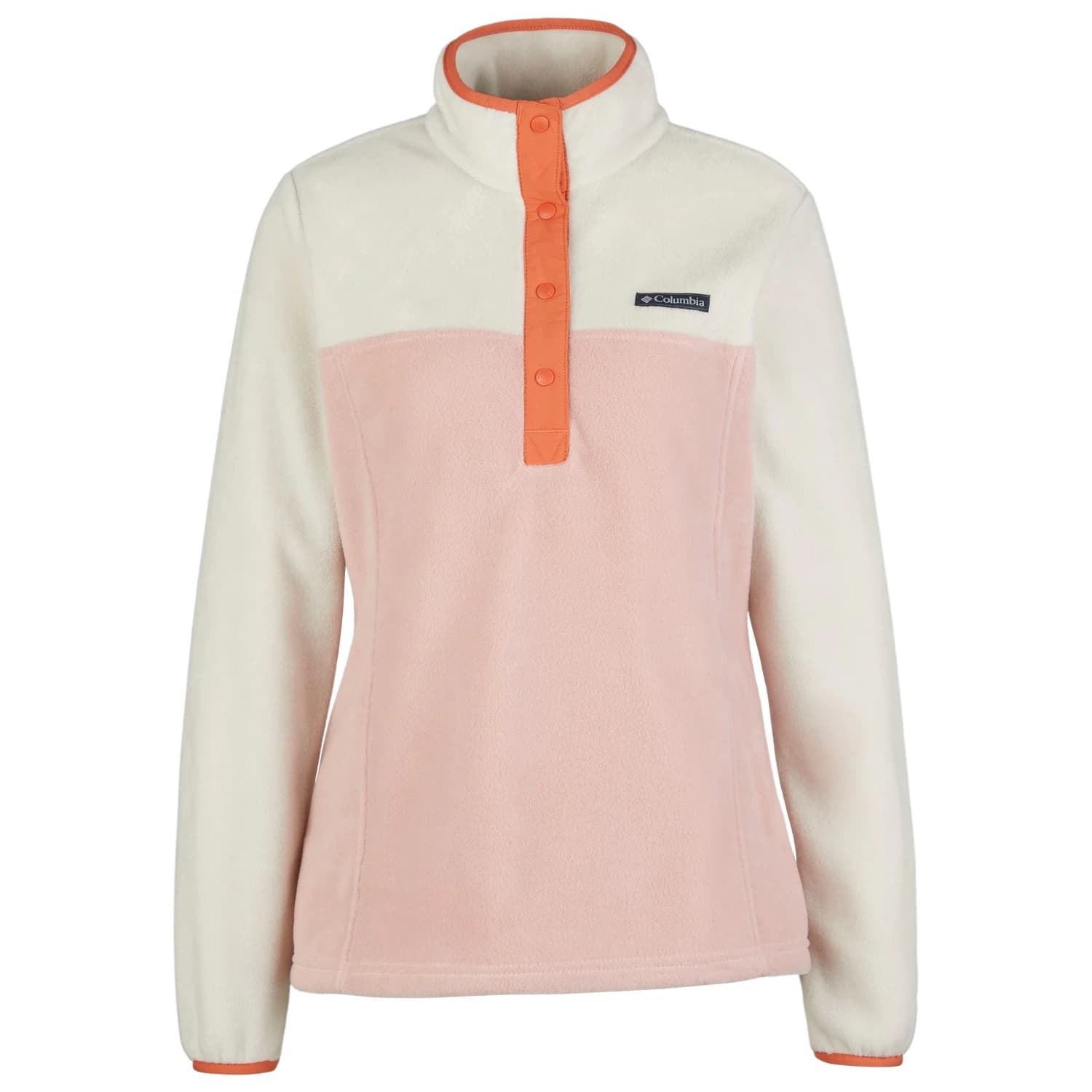 Дамски поларен пуловер Columbia Women's Benton Springs 1/2 Snap Pull Over II Fleece jumper - Eraser Pink / Dark Stone / Tuscan