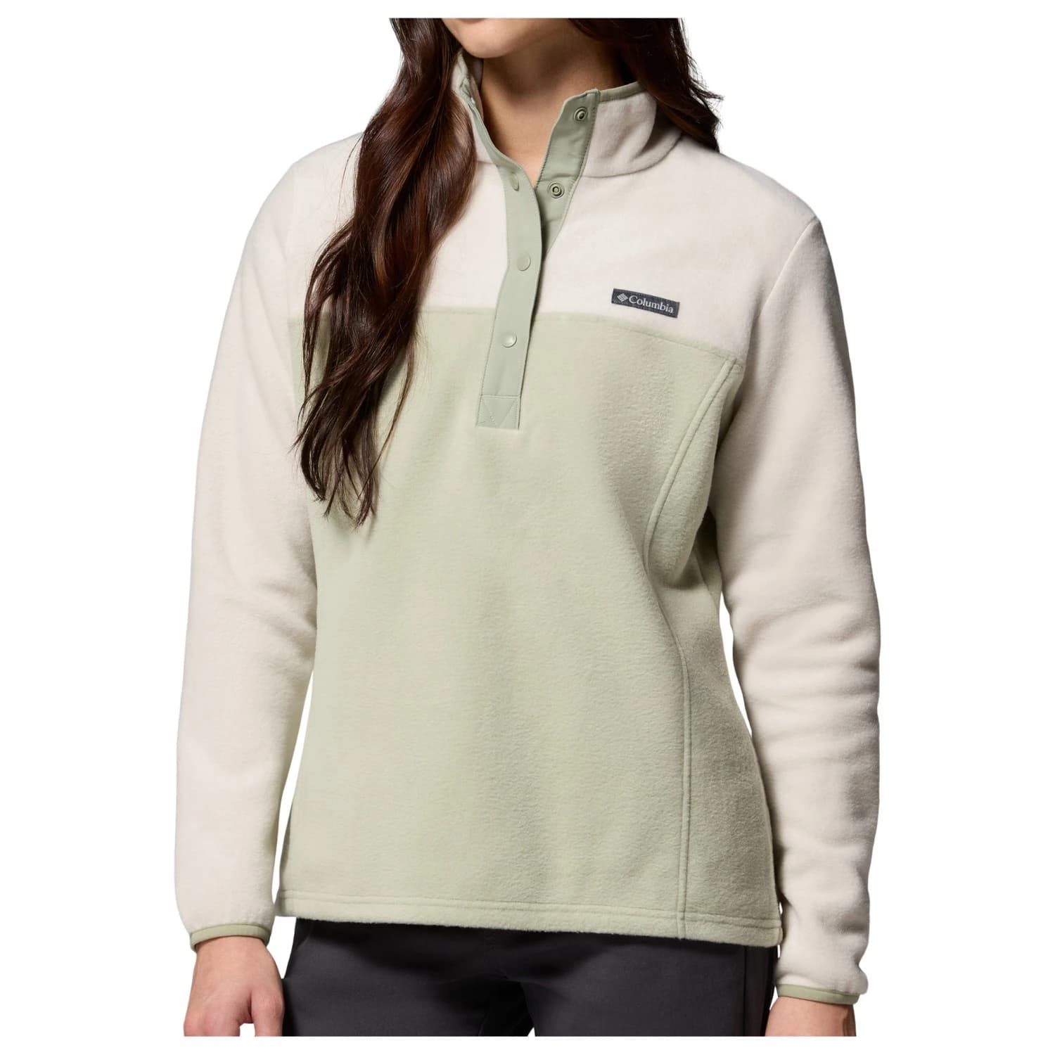 Дамски поларен пуловер Columbia Women's Benton Springs 1/2 Snap Pull Over II Fleece jumper - Safari / Dark Stone