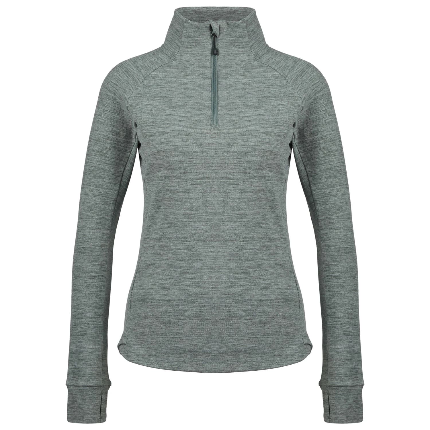 Дамски поларен пуловер Heber peak Women's TimberHe. Fleece Half Zip Fleece jumper - Eucalyptus Green Melange