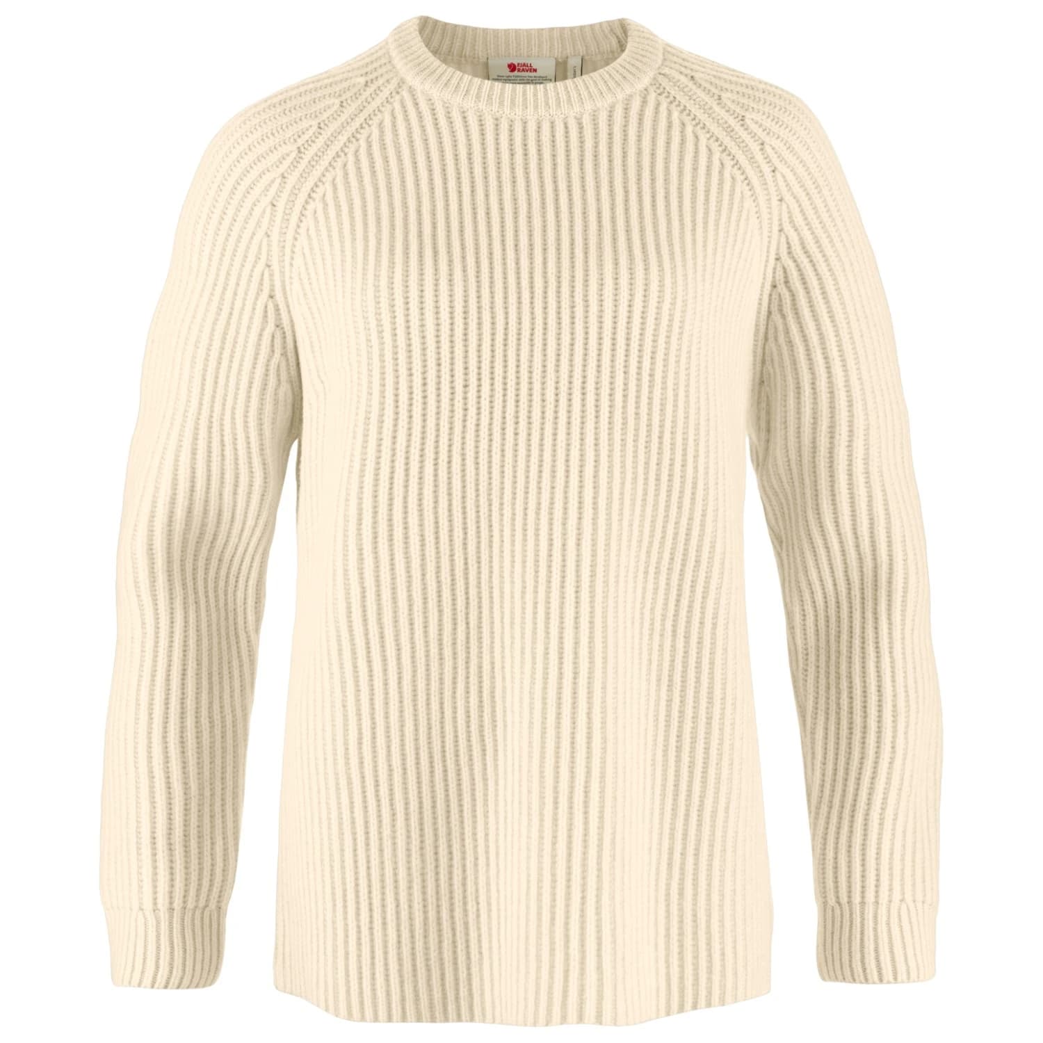 Дамски вълнен пуловер Fjällräven Women's Övik Rib Sweater Wool jumper - Chalk White