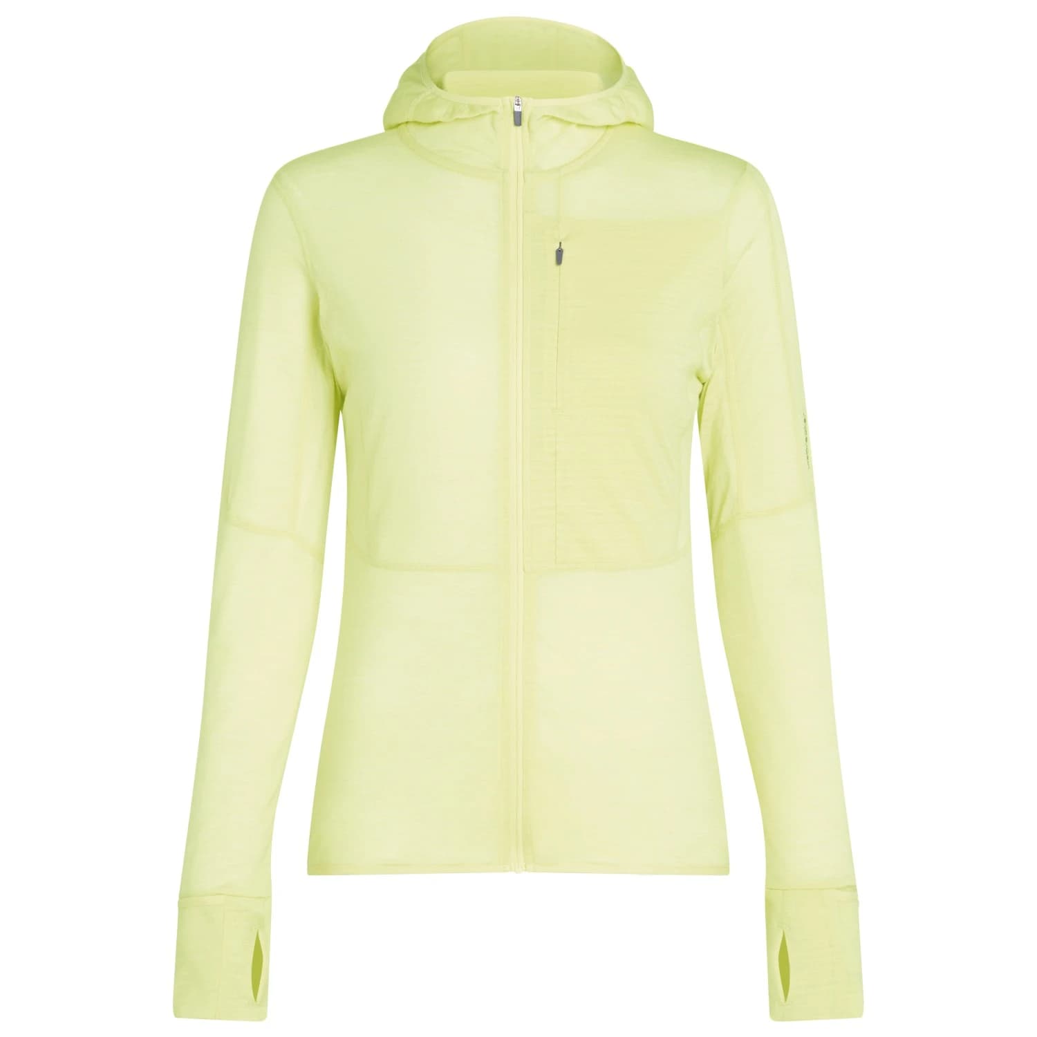 Дамско вълнено яке Icebreaker Women's 200 RealFleece Descender L/S Zip Hoodie Merino hoodie - Citrine