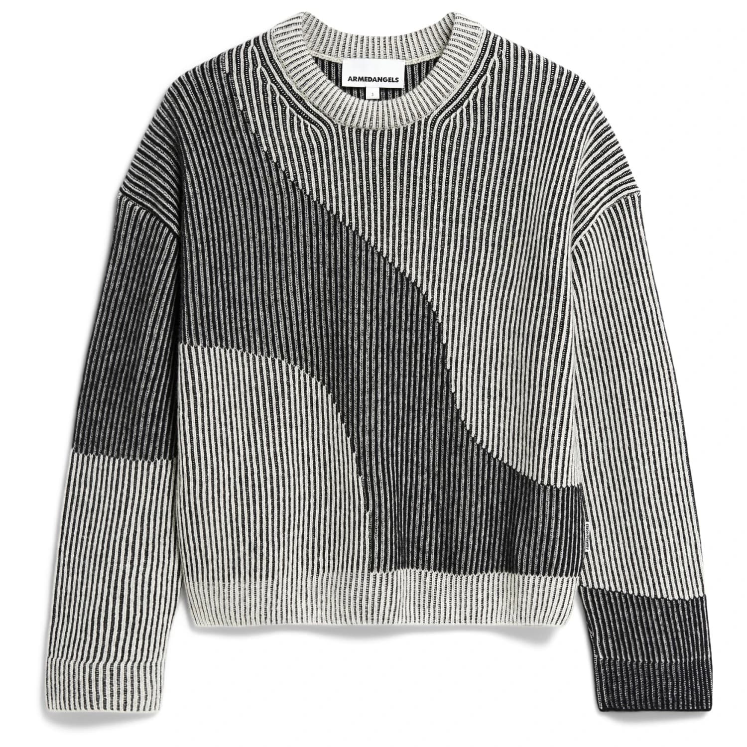 Дамски вълнен пуловер Armedangels Women's Mayraa Vanise Jumper - Black / Off White