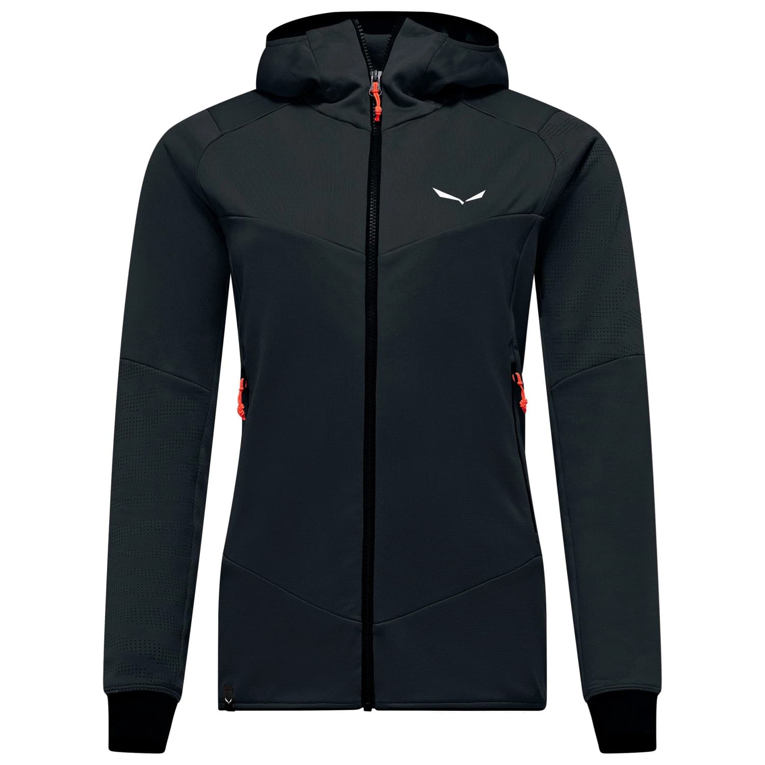 Дамско поларено яке Salewa Women's Sella Crevasse Hooded Jacket Fleece jacket - Black Out