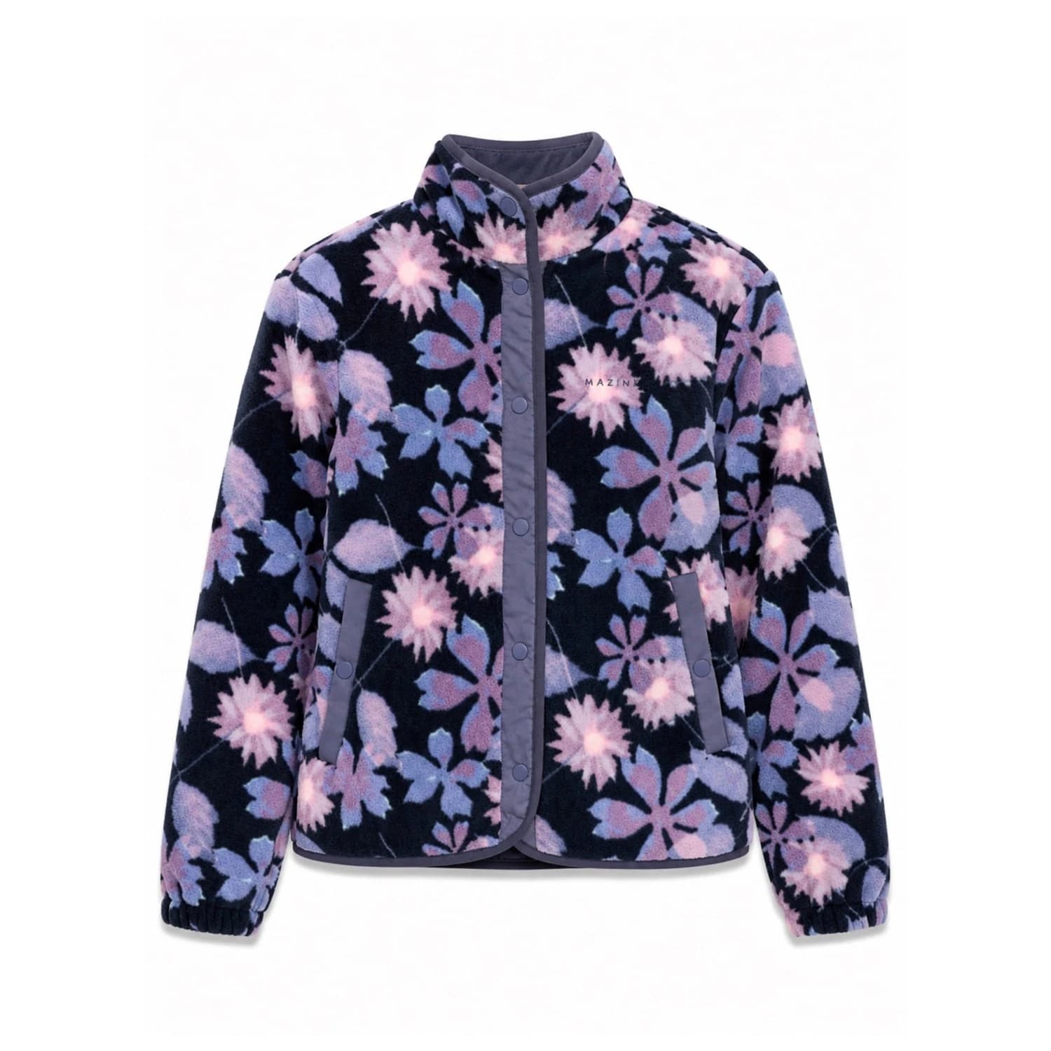 Поларено яке Mazine Women's Fleet Printed Fleece Jacket - Dark Blue / Winter Floral