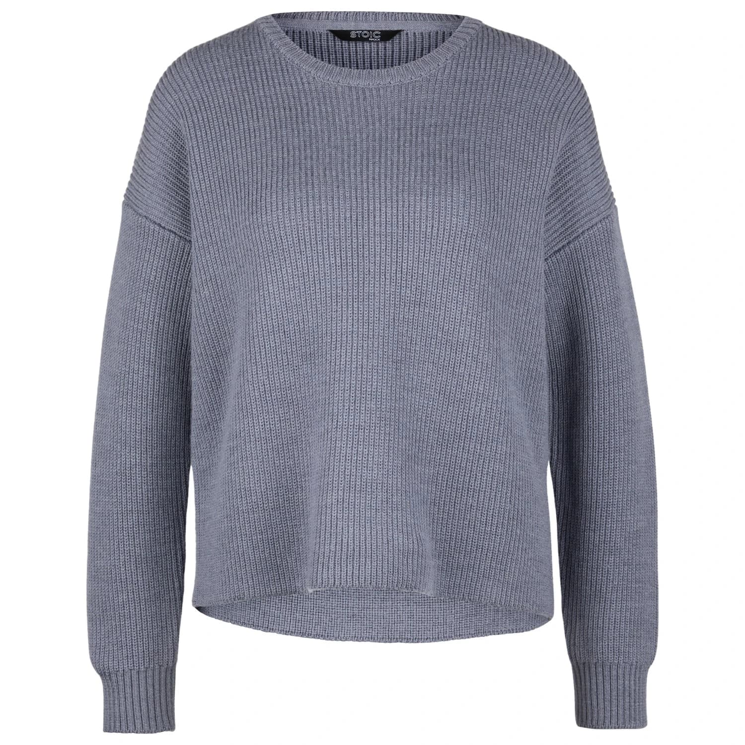 Дамски вълнен пуловер Stoic Women's Heavy MerinoKnit MMXX.Rutvik Sweater Merino jumper - Light Grey Melange