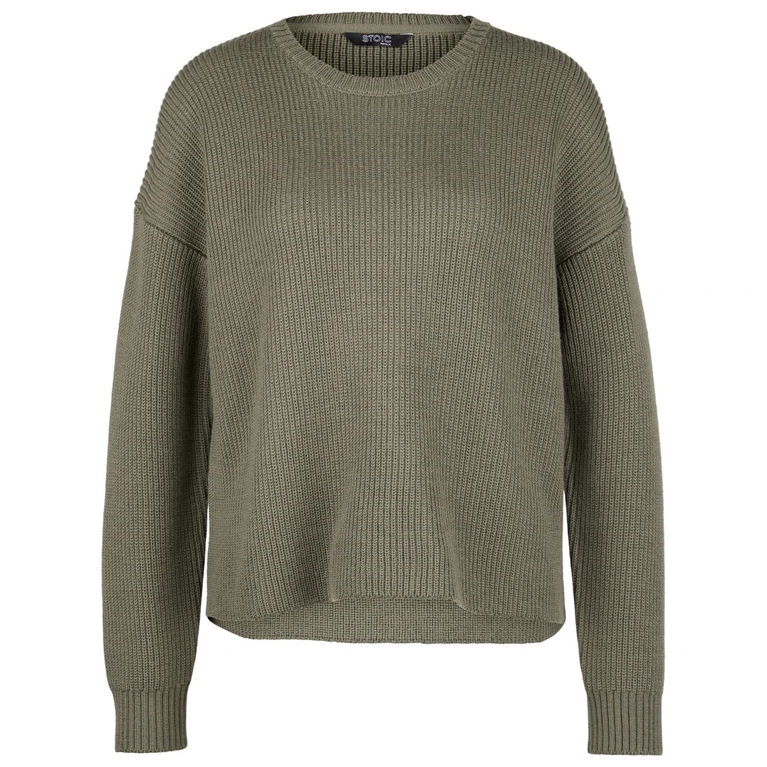 Дамски вълнен пуловер Stoic Women's Heavy MerinoKnit MMXX.Rutvik Sweater Merino jumper - Olive Green