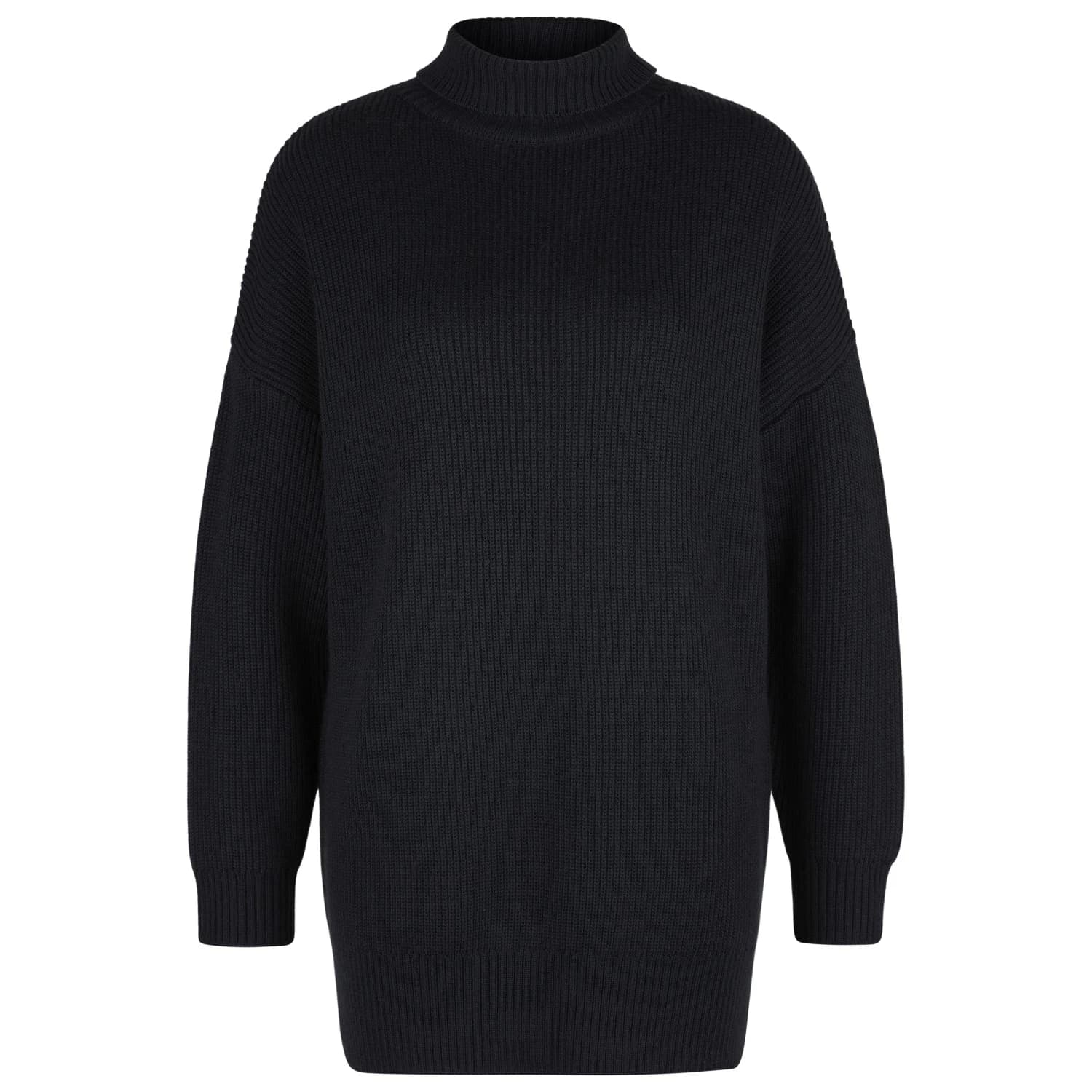 Дамски вълнен пуловер Stoic Women's Heavy MerinoKnit MMXX.Rutvik Turtle Neck Merino jumper - Black