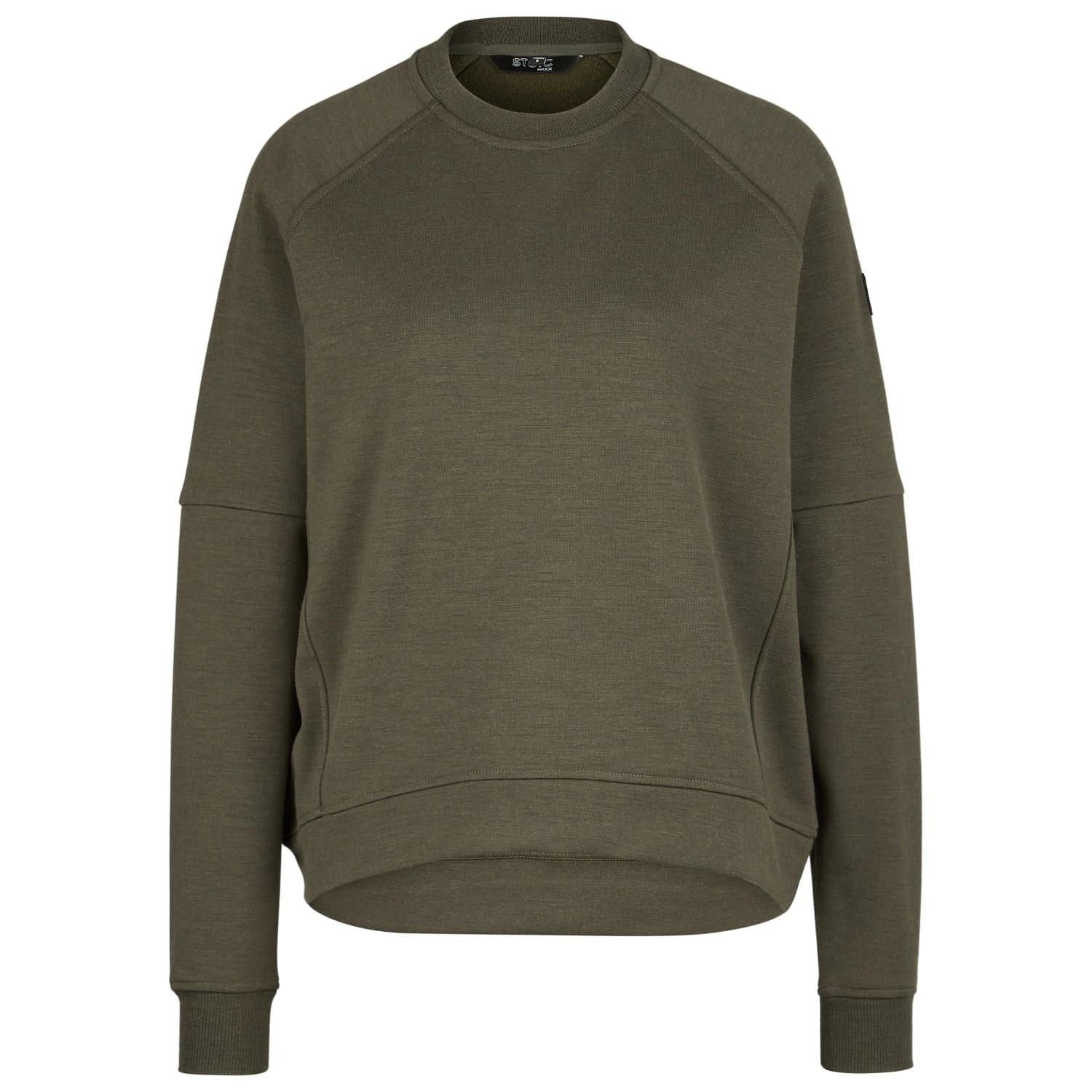 Дамски вълнен пуловер Stoic Women's MerinoFleece335 MMXX. Lulea Crew Merino jumper - Dark Olive