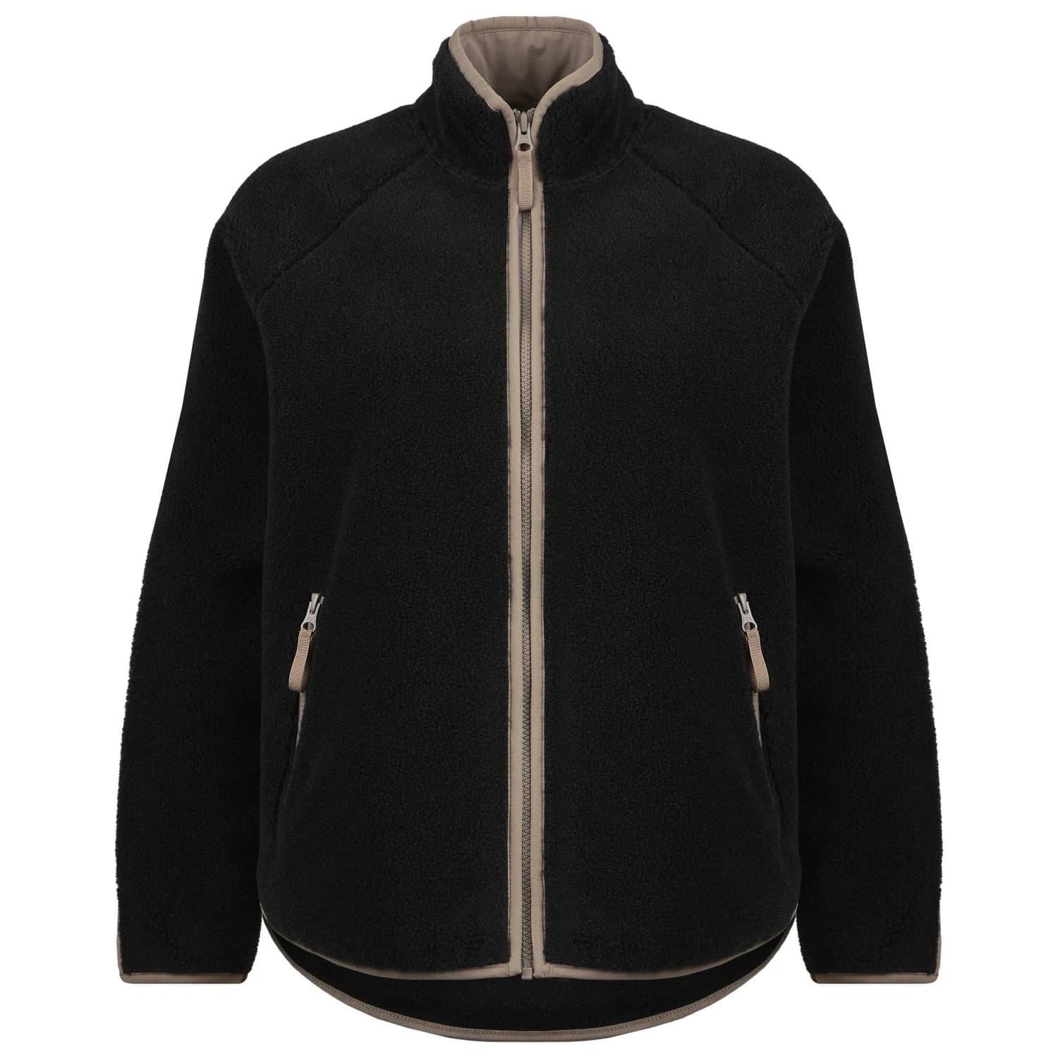 Дамско поларено яке Stoic Women's MerinoHighPile357 VallsboSt. Jacket Fleece jacket - Black / Stone Brown