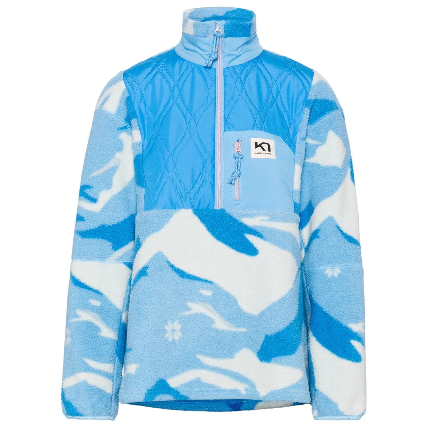 Дамски поларен пуловер Kari Traa Women's Rothe Half Zip Fleece jumper - Ocean