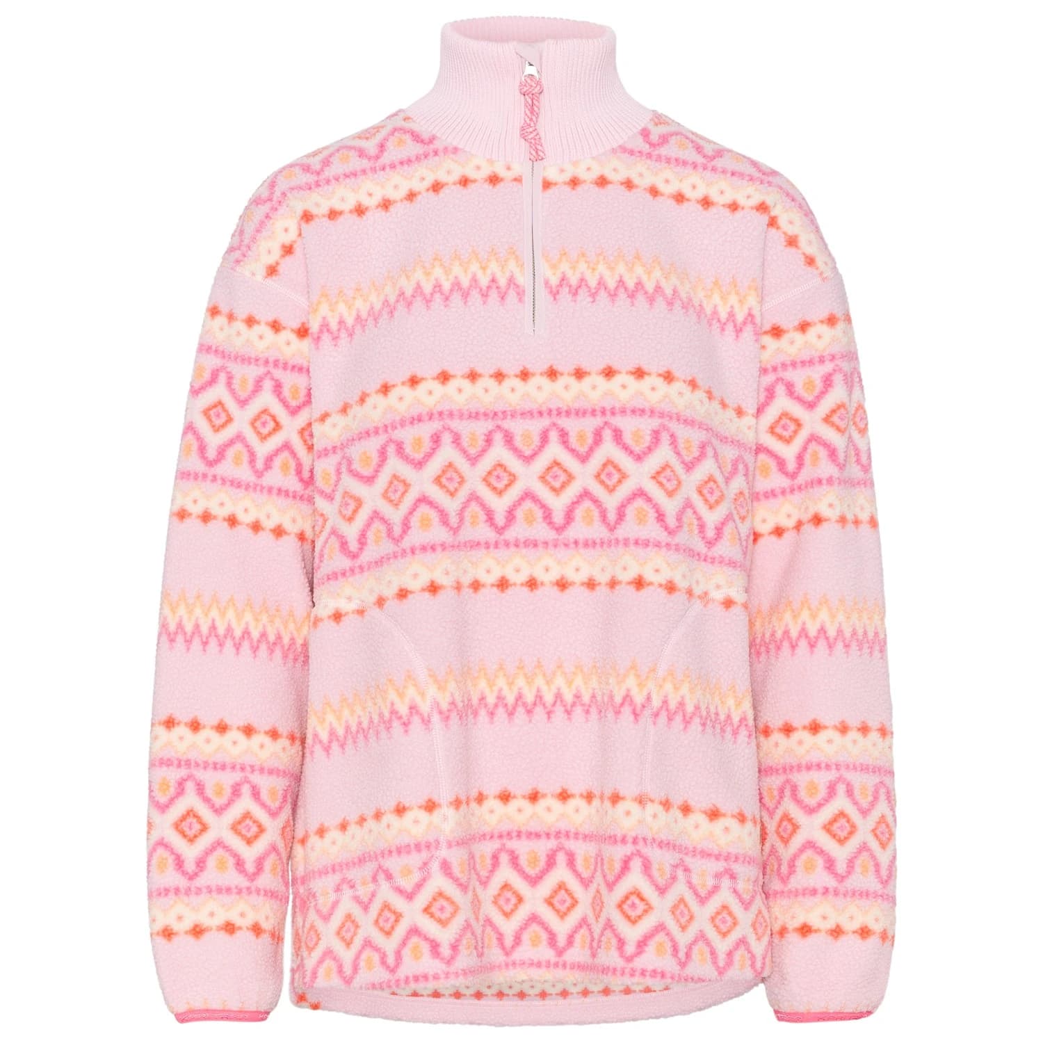 Дамски поларен пуловер Kari Traa Women's Ruthie Midlayer Half Zip Fleece jumper - Pink Frost