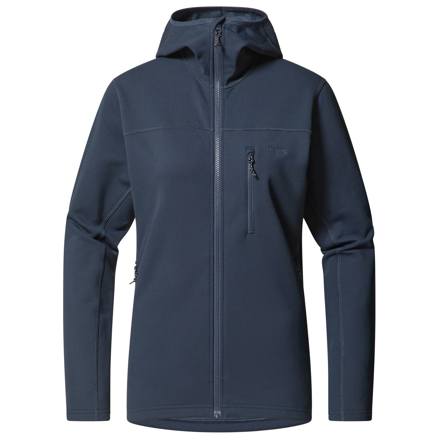 Дамско поларено яке Haglöfs Women's Rosson Mid Hood Fleece jacket - Tarn Blue