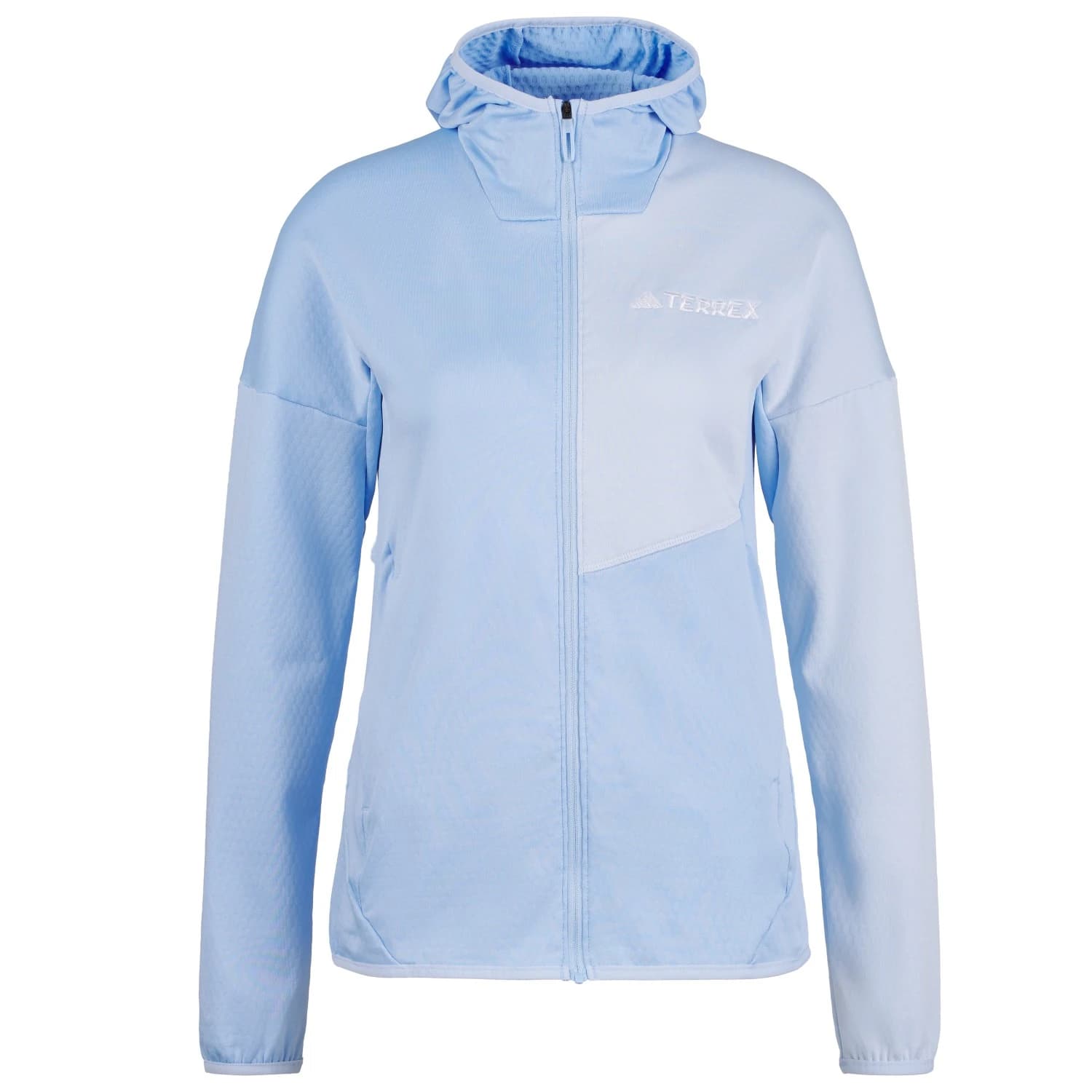 Дамско поларено яке Adidas terrex Women's Xploric Light Fleece Hooded Jacket Fleece jacket - Glow Blue