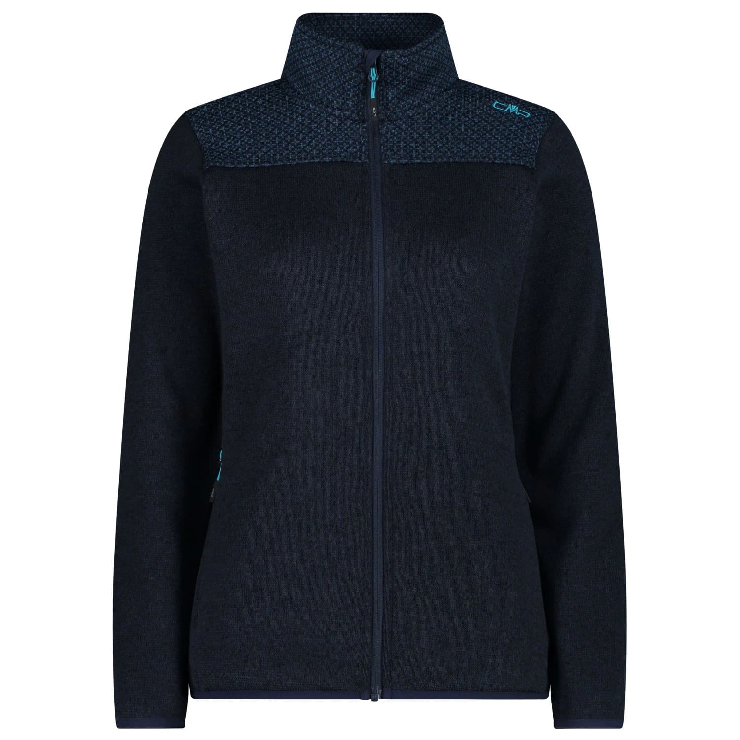 Дамско поларено яке Cmp Women's Jacquard Knitted Jacket Fleece jacket - B.Blue / Night