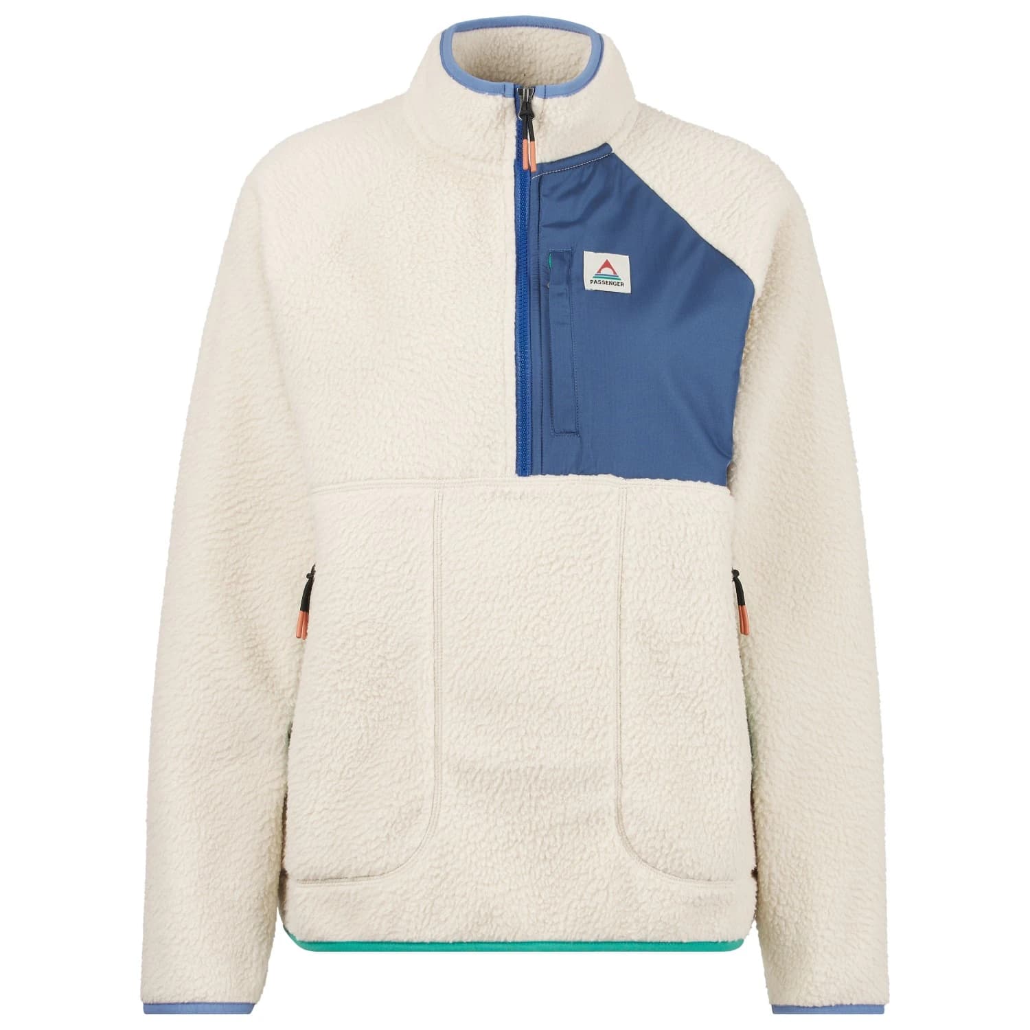 Дамски поларен пуловер Passenger Women's Home 2.0 1/2 Zip Recycled Sherpa Fleece Fleece jacket - Oatmeal