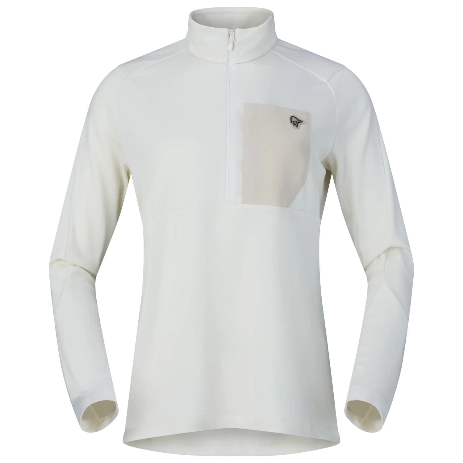 Дамски поларен пуловер Norrøna Women's Femund Warm1 Half-Zip Fleece jumper - Snow White