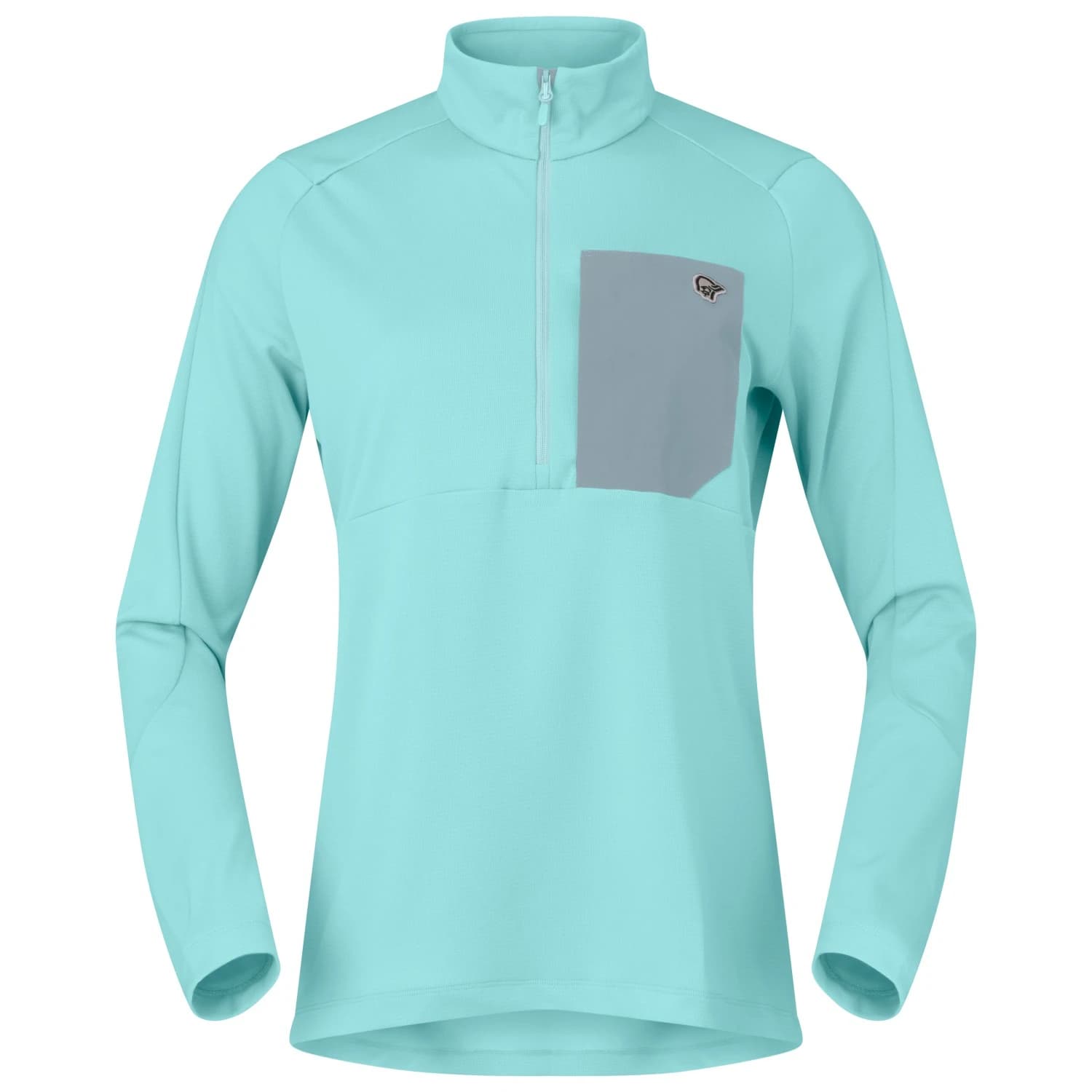 Дамски поларен пуловер Norrøna Women's Femund Warm1 Half-Zip Fleece jumper - Aqua Haze / Trooper