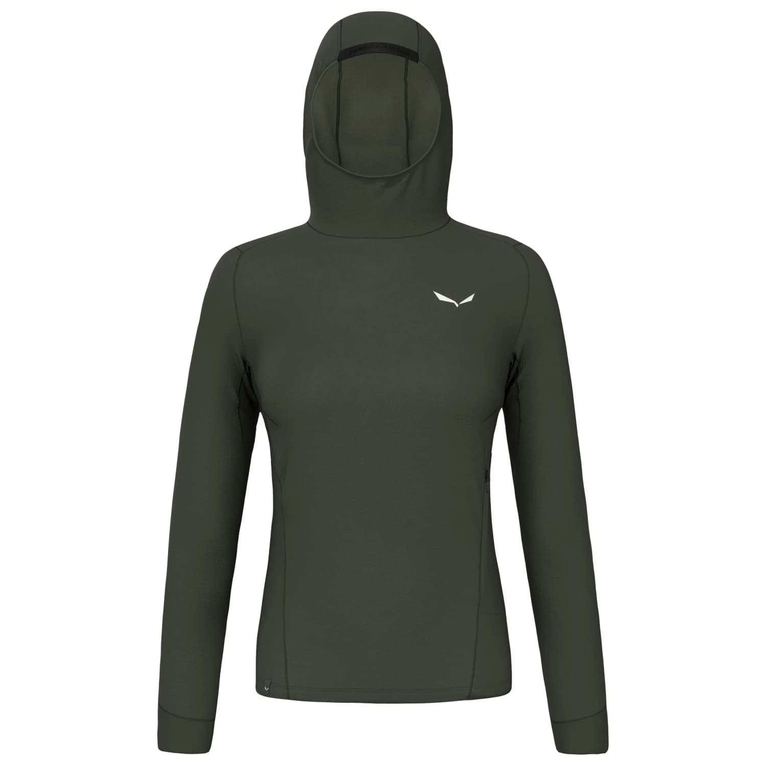 Дамски поларен пуловер Salewa Women's Puez AM/DST Hoody Fleece jumper - Dark Olive 2
