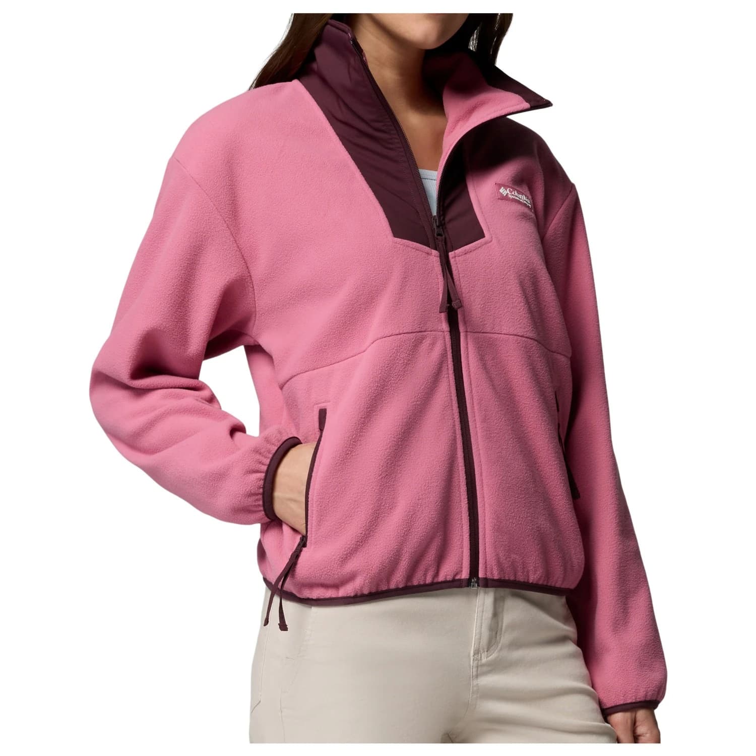 Дамски поларен пуловер Columbia Women's Sequoia Grove Full Zip Fleece Fleece jumper - Rosette / Moonvista