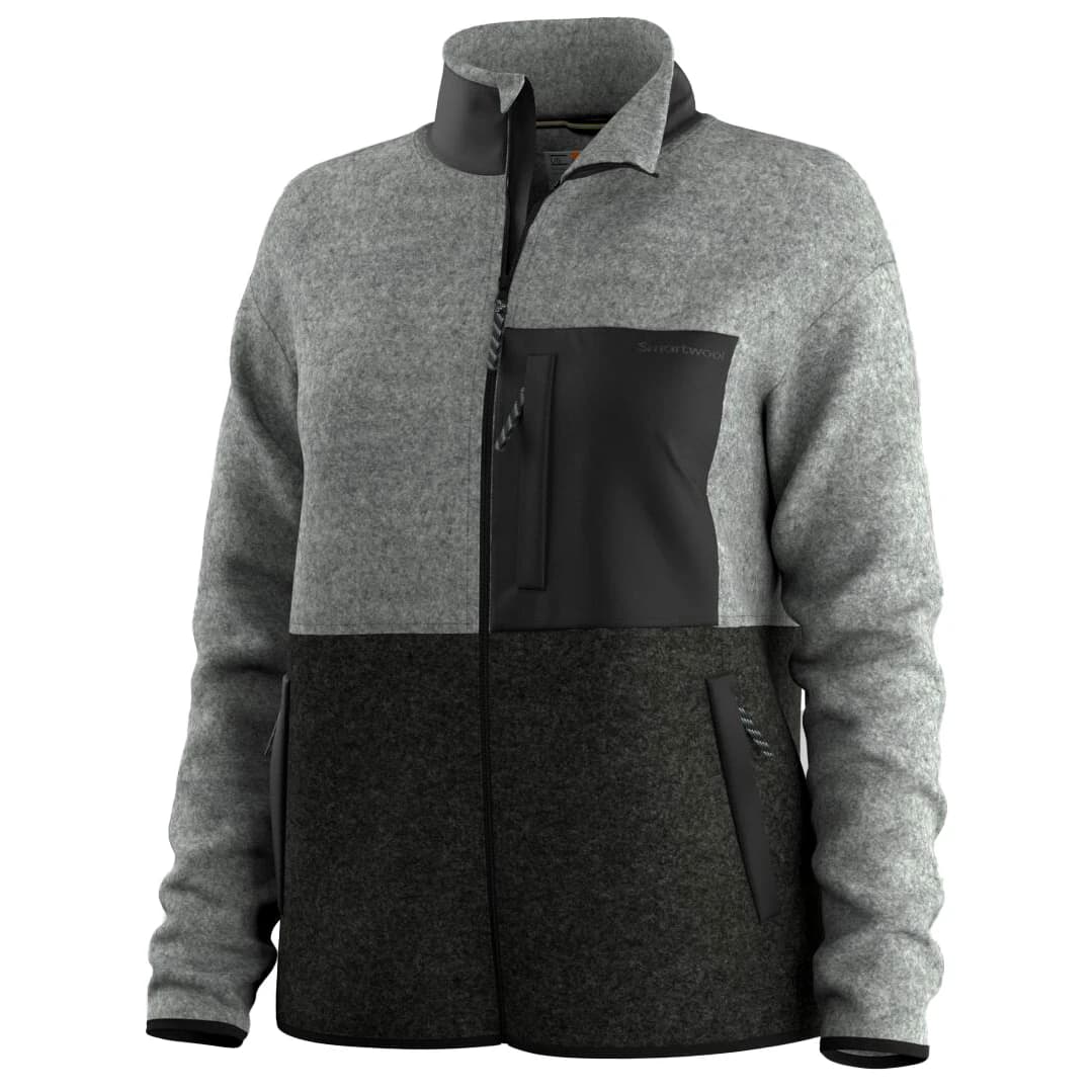 Дамско вълнено яке Smartwool Women's Second Cut Fleece Jacket Fleece jacket - Charcoal / Light Gray