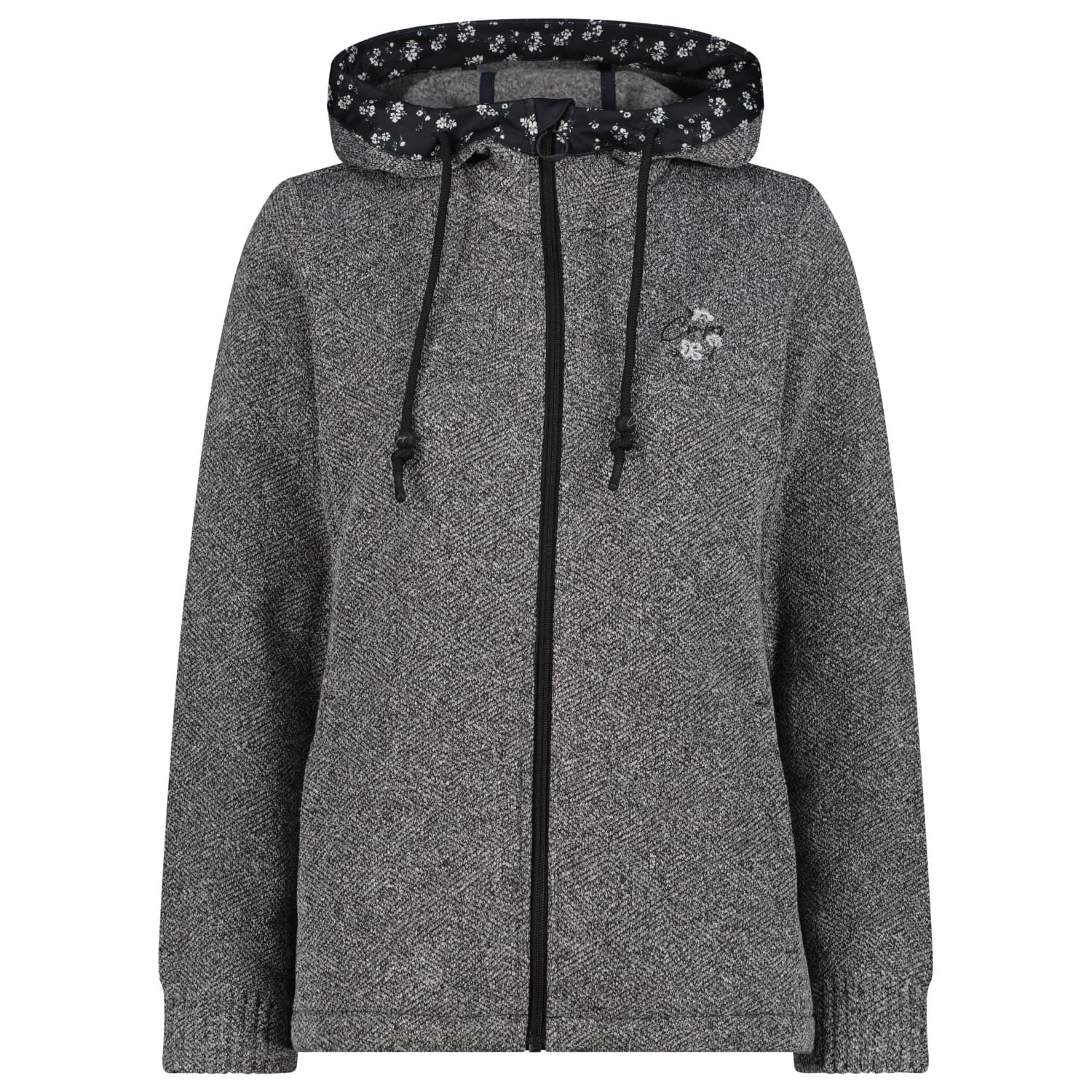 Дамско поларено яке Cmp Women's Jacket Fix Hood Jacquard Knitted 35H1656 Fleece jacket - Antracite