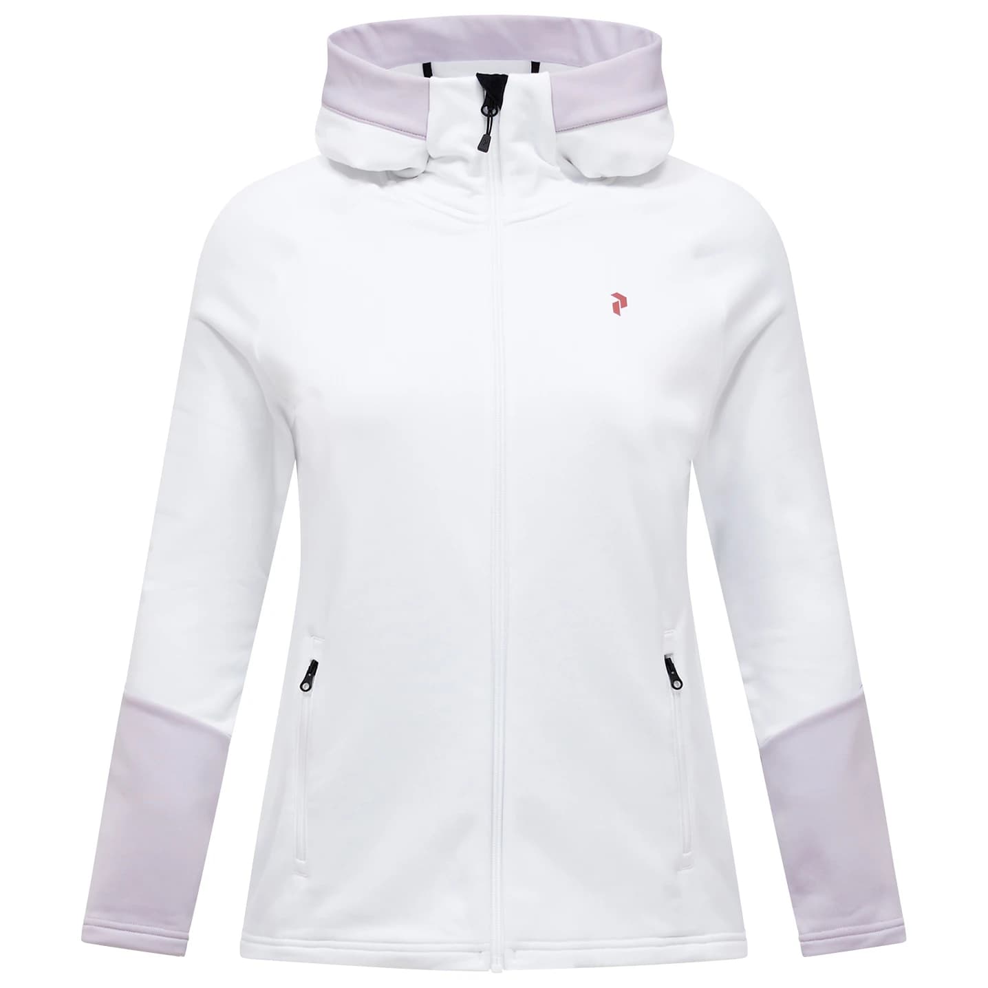 Дамско поларено яке Peak performance Women's Rider Essentials Zip Hood Fleece jacket - White